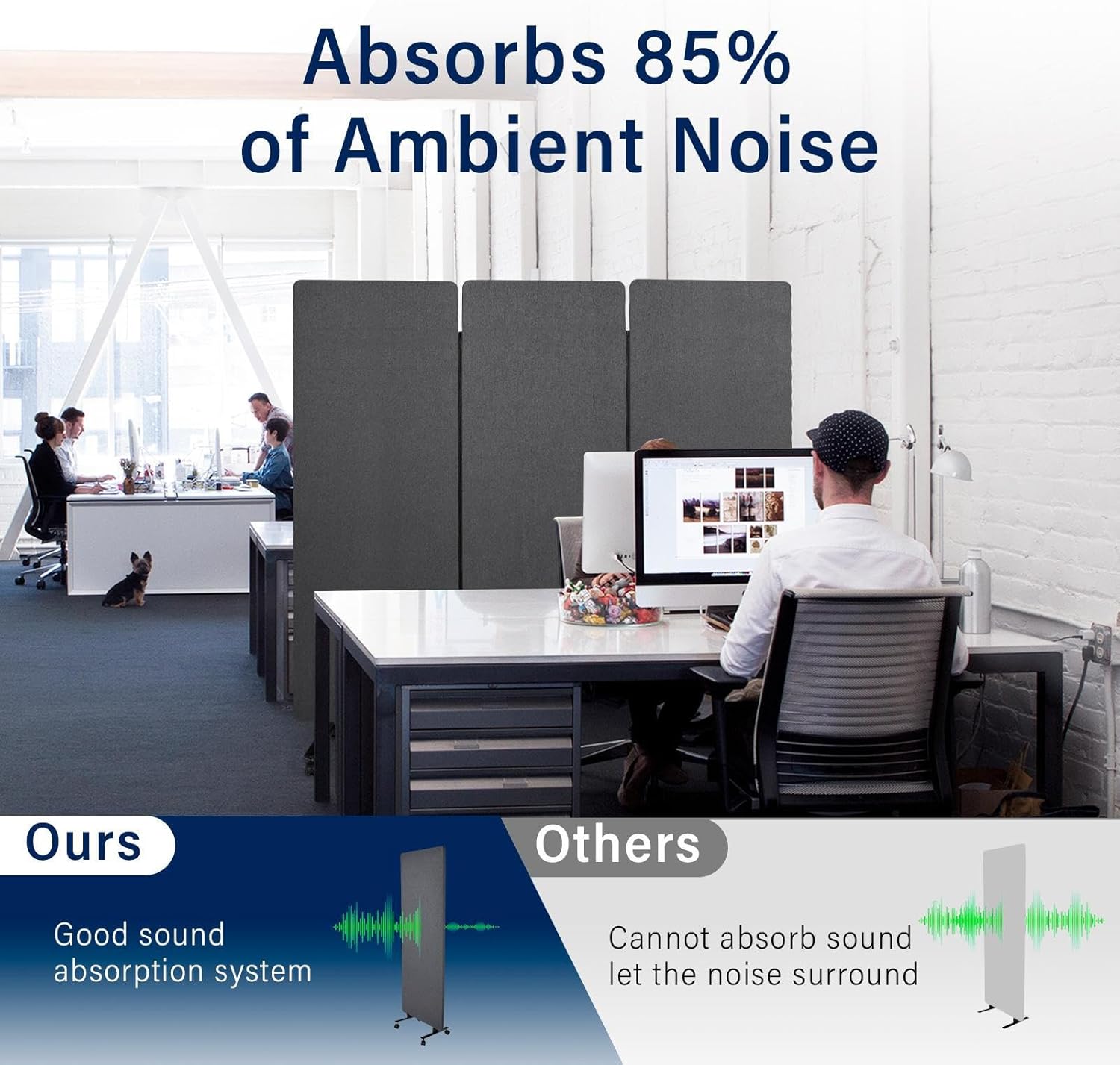 3 Panel Acoustic Offices Partition, 72