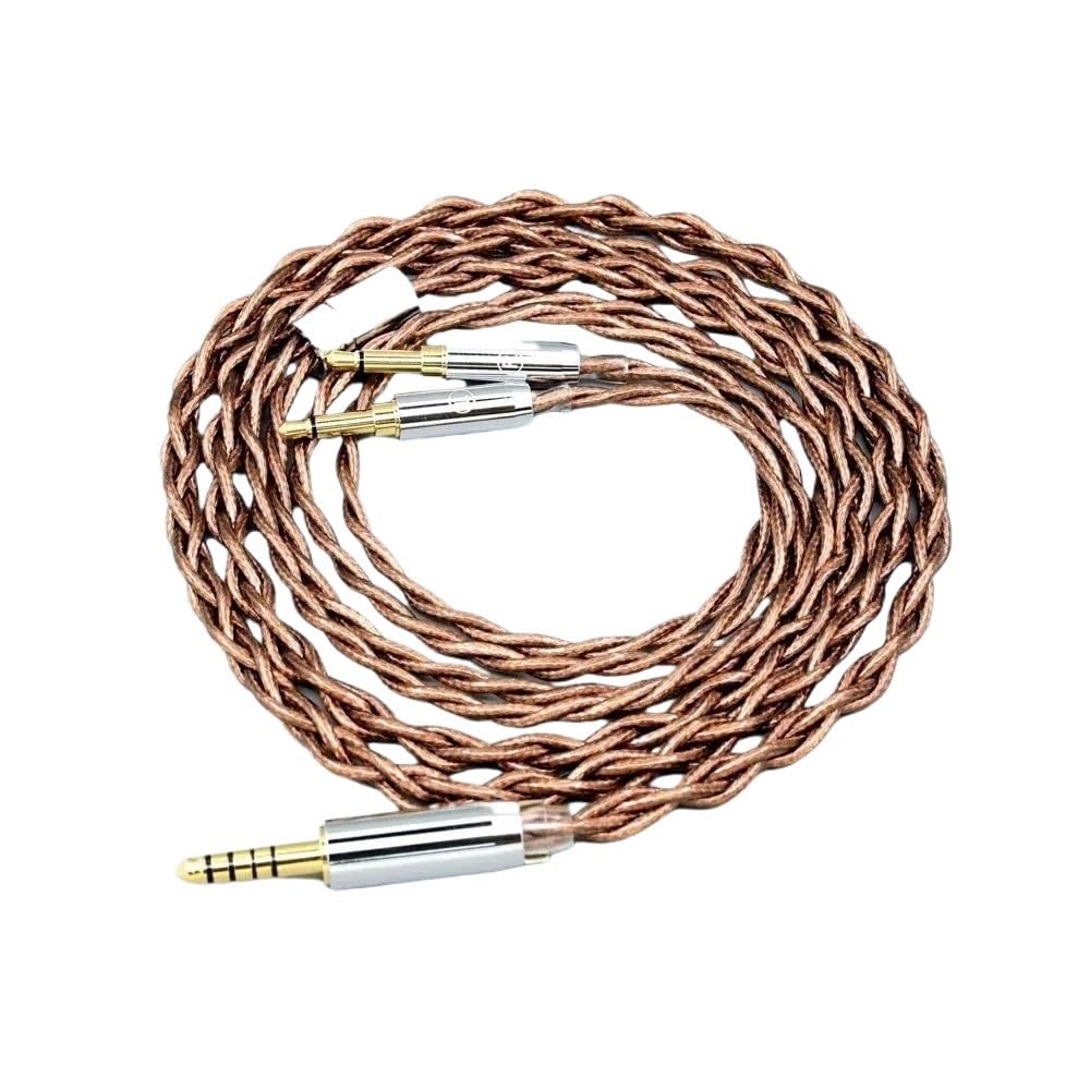 99% 24k Gold 7n Pure Silver Earphone Cable for HE1000se HE6se he400se 35x Graphene Shield 8530(XLR 4 Pole Male,1.6m)