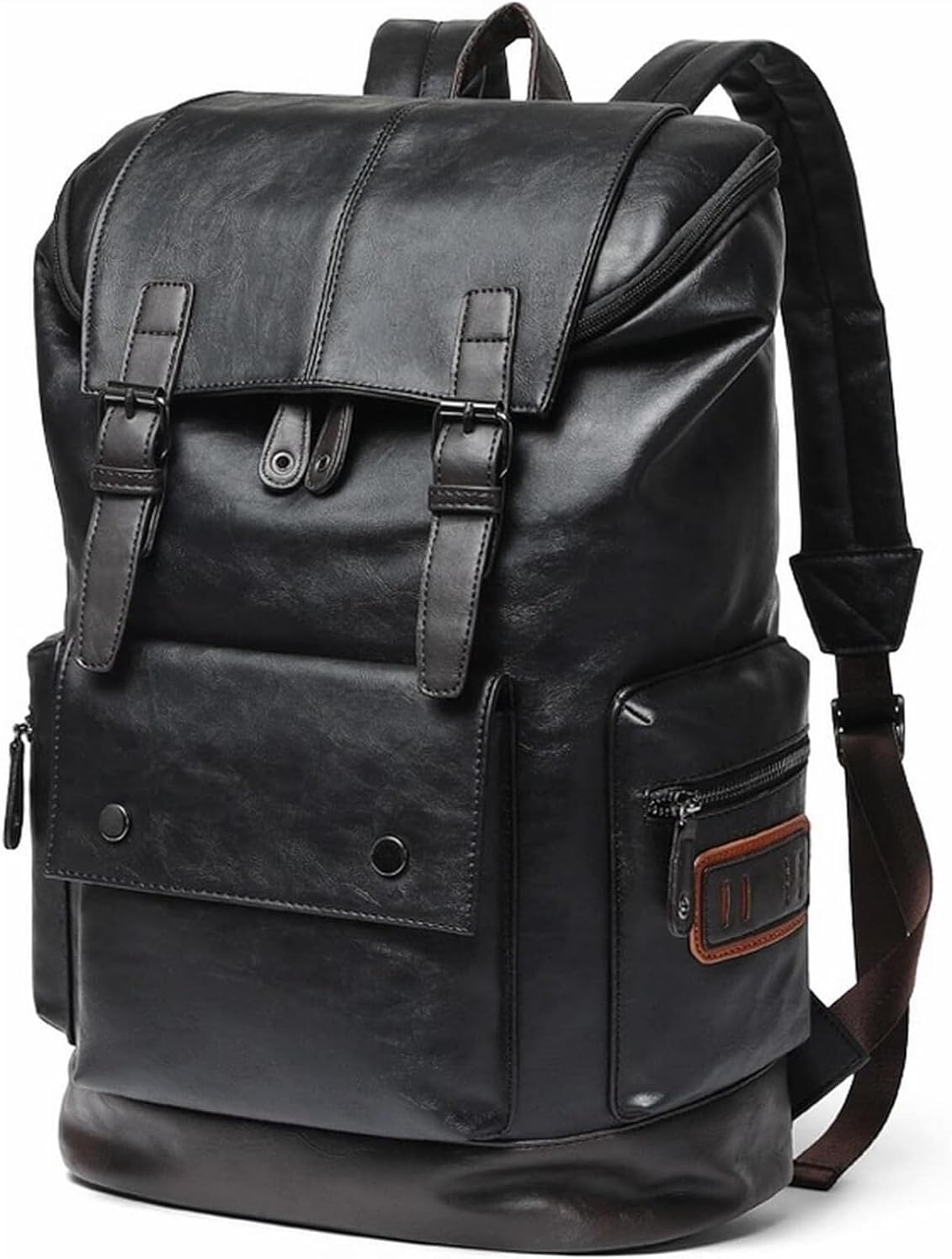 Mens Backpack Men Leather Backpack Men's Large Antitheft Pu Travel Backpack Laptop Bag Big School Male Business Shoulder Bag