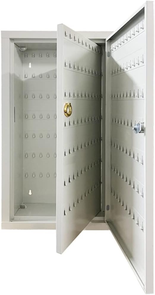 500/600 Position Key Cabinet, Wall Mount High Capacity Key Cabinet Lock Box,with Key Lock (Color : Silver, Size : 600)