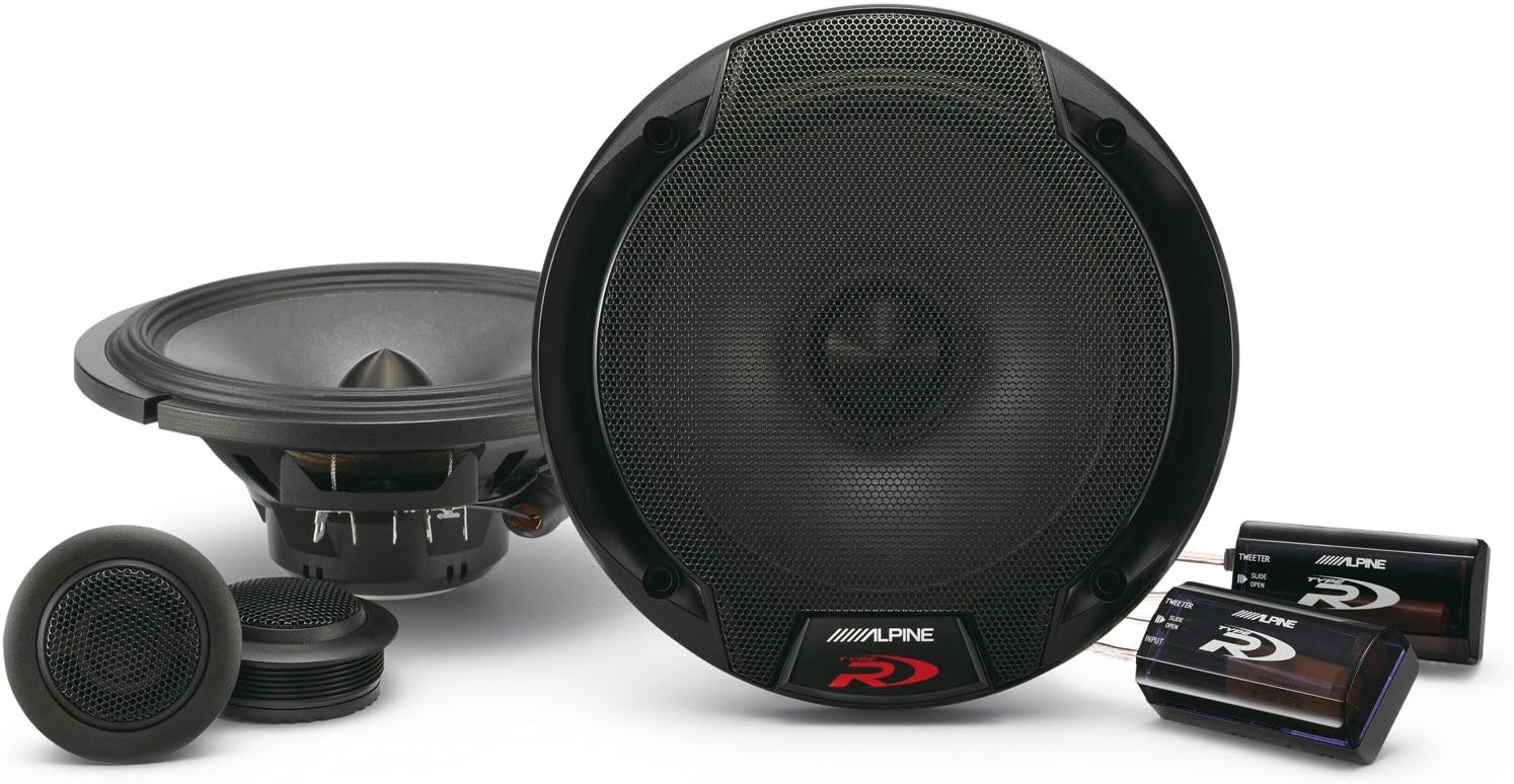 Alpine Spr-60c 6.5-Inch 2 Way Pair of Component Car Speaker System
