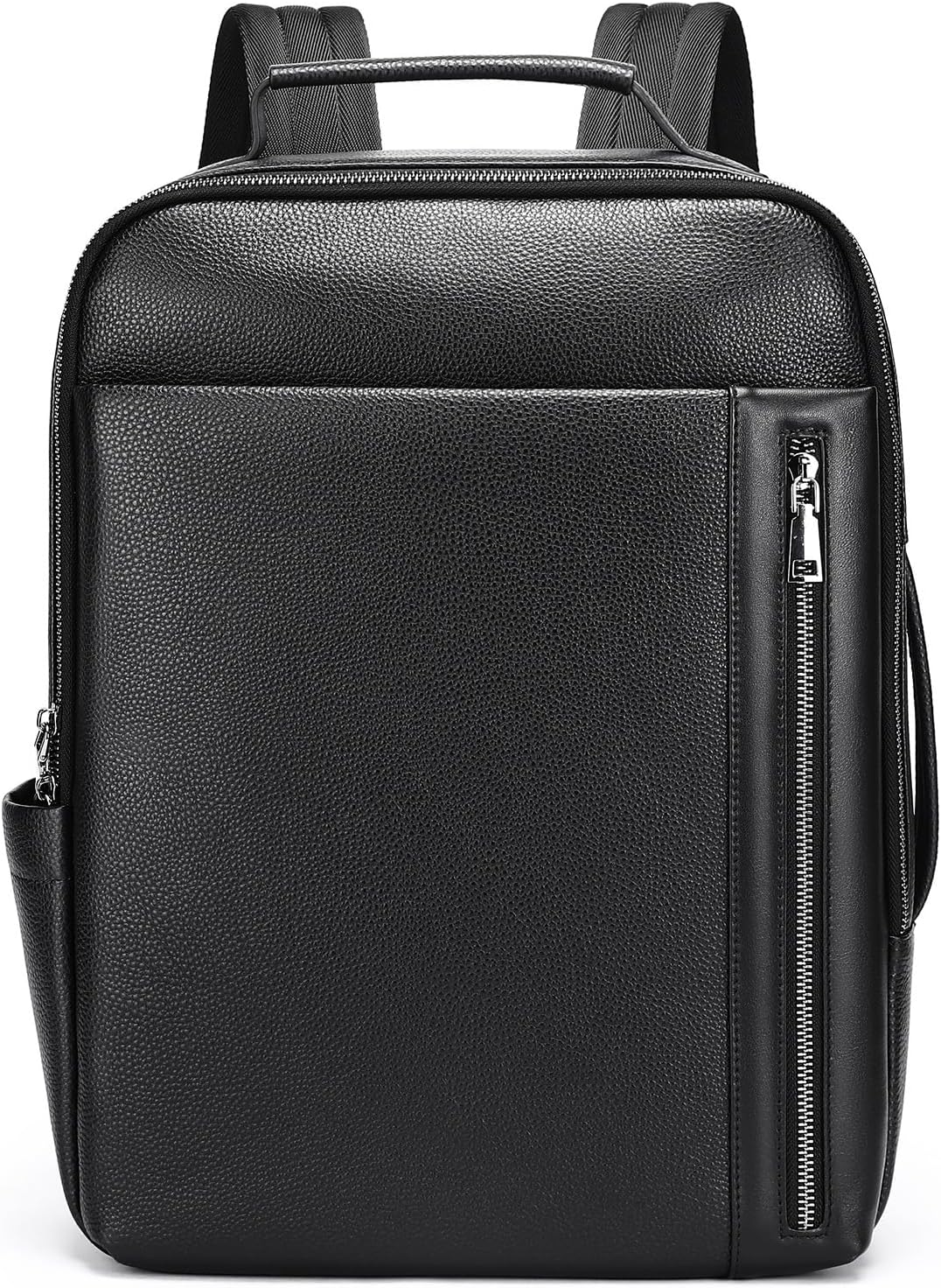 Genuine Leather Backpack for Men Travel Laptop Bag Classic Casual Daypack Business Work & School Bookbag Gift Box (Black)