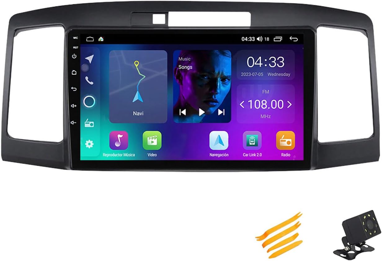 Wireless Car Stereo Head Unit Support Bluetooth WiFi/USB Car Play FM/AM Radio with Touch Screen for Toyota Allion Premio 2001-2007