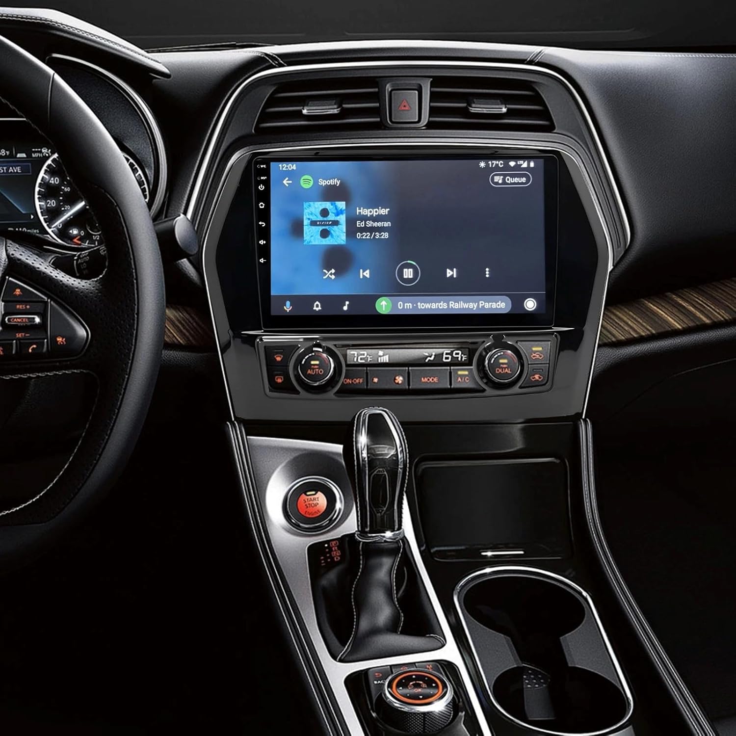 Car Stereo 2-Din Digital Media Receiver for Nissan Maxima 2016-2023, Car Audio Receivers with CarPlay Android Auto 10 Inch BT, FM Radio with AHD Backup Camera GPS Tracking 4+64G Radio 493