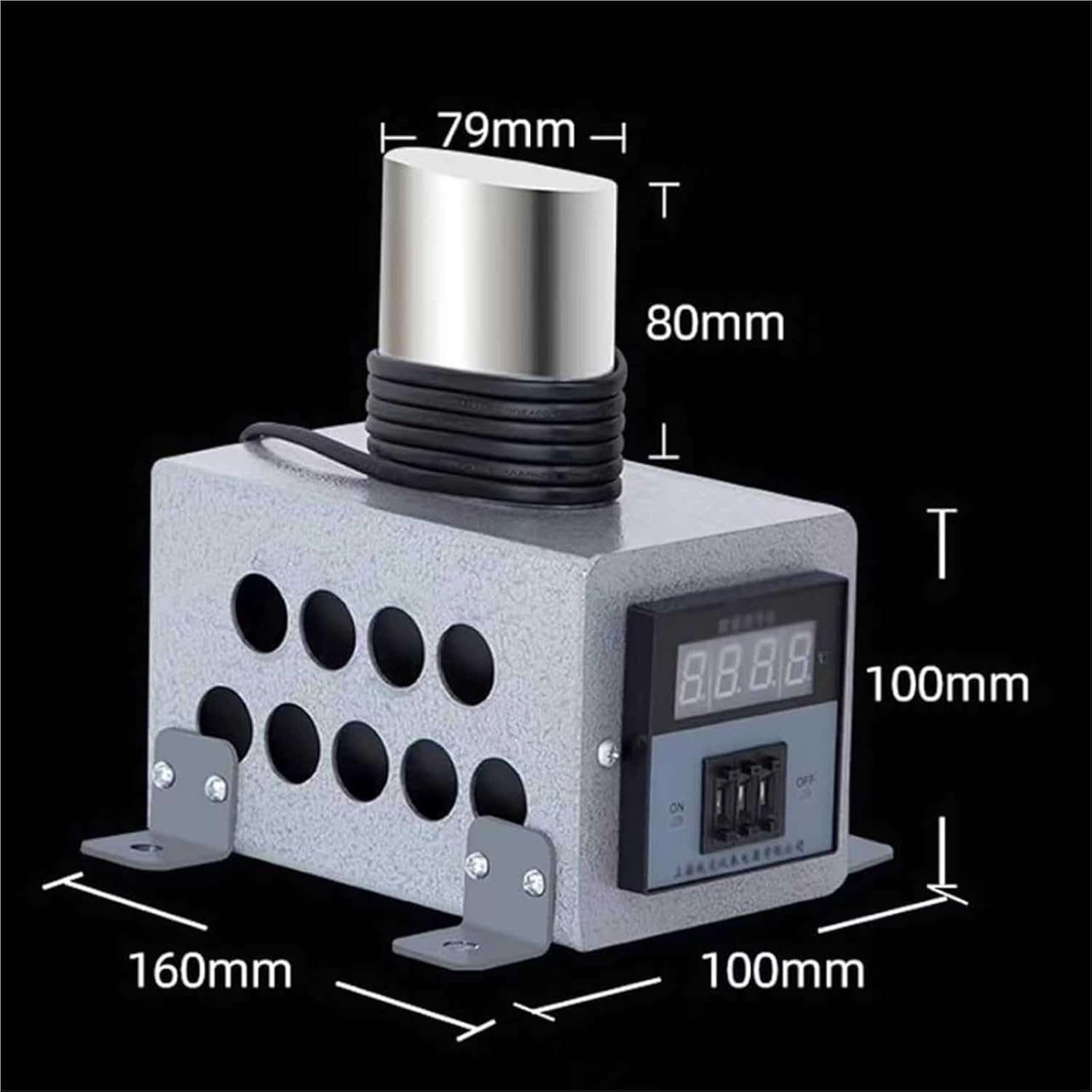 Guitar Rib Bending Iron, Violin/Viola Side Wood Bending Iron, With Digital Display, Adjustable Temperature Range: 0-280℃, Working Height 80mm, For Wood Bending In Instrument Making(Black)