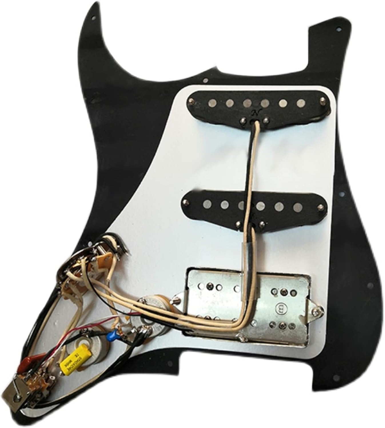 TSTS Loaded Pre-Wired SSH Pickguard with Pickup Harness Kit Components Suitable for Electric Guitar DIY Accessories Prewired Pickup Pickguard