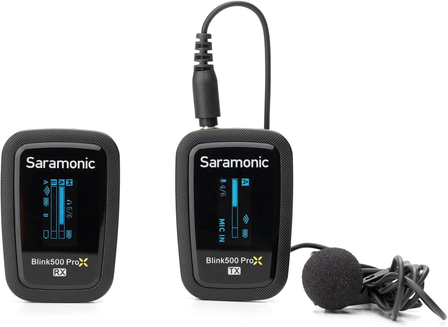 Saramonic Blink 500 Pro X B1 Compact Wireless 2.4GHz Clip-On Microphone System with Lavalier for Cameras, Mobile & More, Black