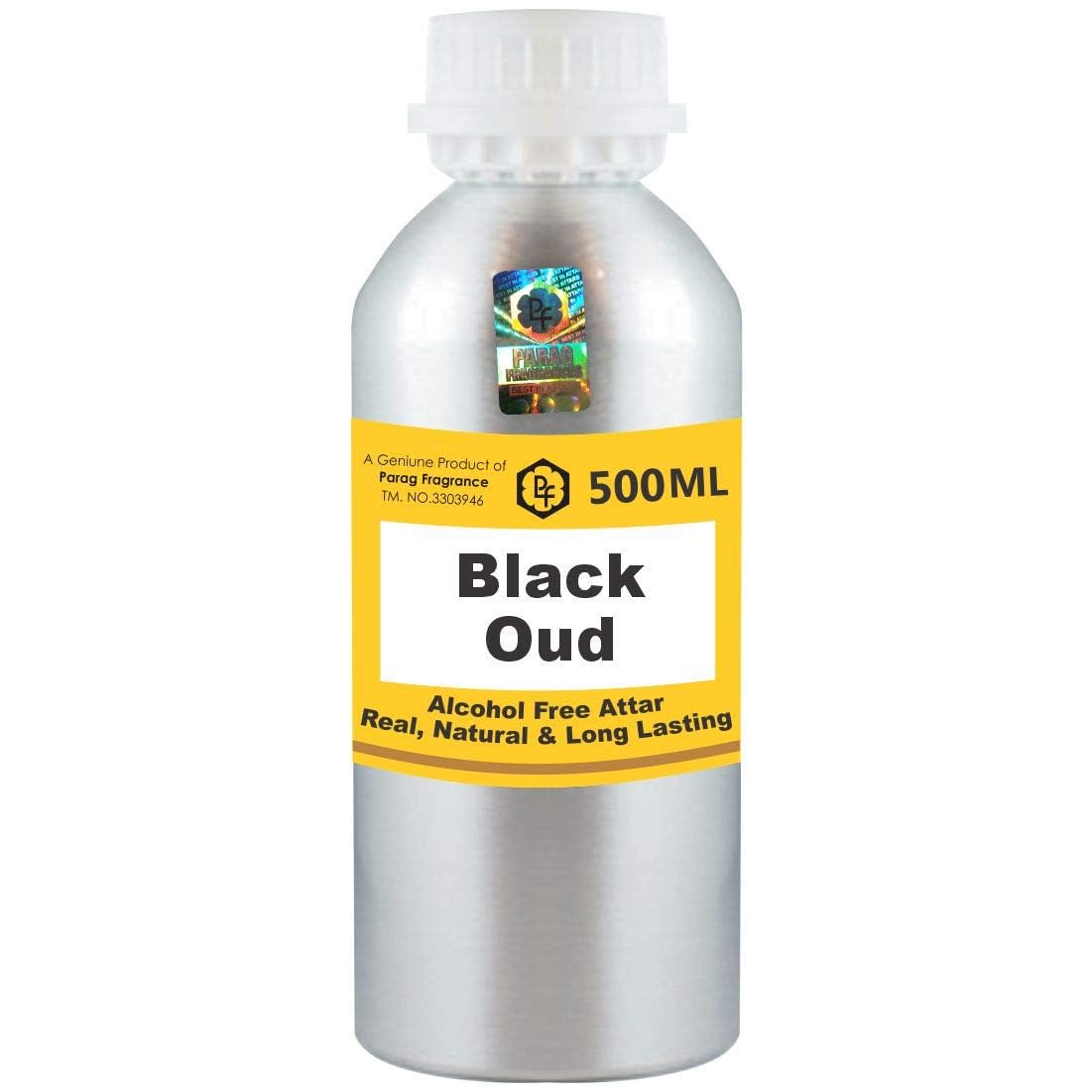 P'arag Fragrances Black Oud Attar 500ml Wholesale Pack (Alcohol Free, Long Lasting Attar For Men - Women & Religious Use) Worlds Best Attar | Itra | Fragrance Oil | Scent