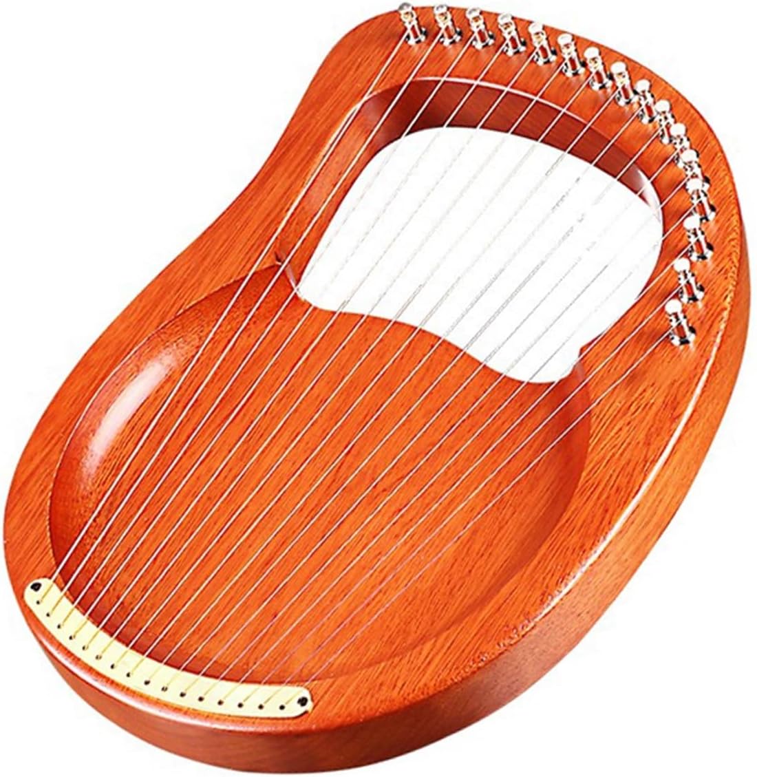 Lyre Harp Set Small Harp Beginner Portable Instrument Steel String Plate Acoustic Mahogany Harp 16 Strings