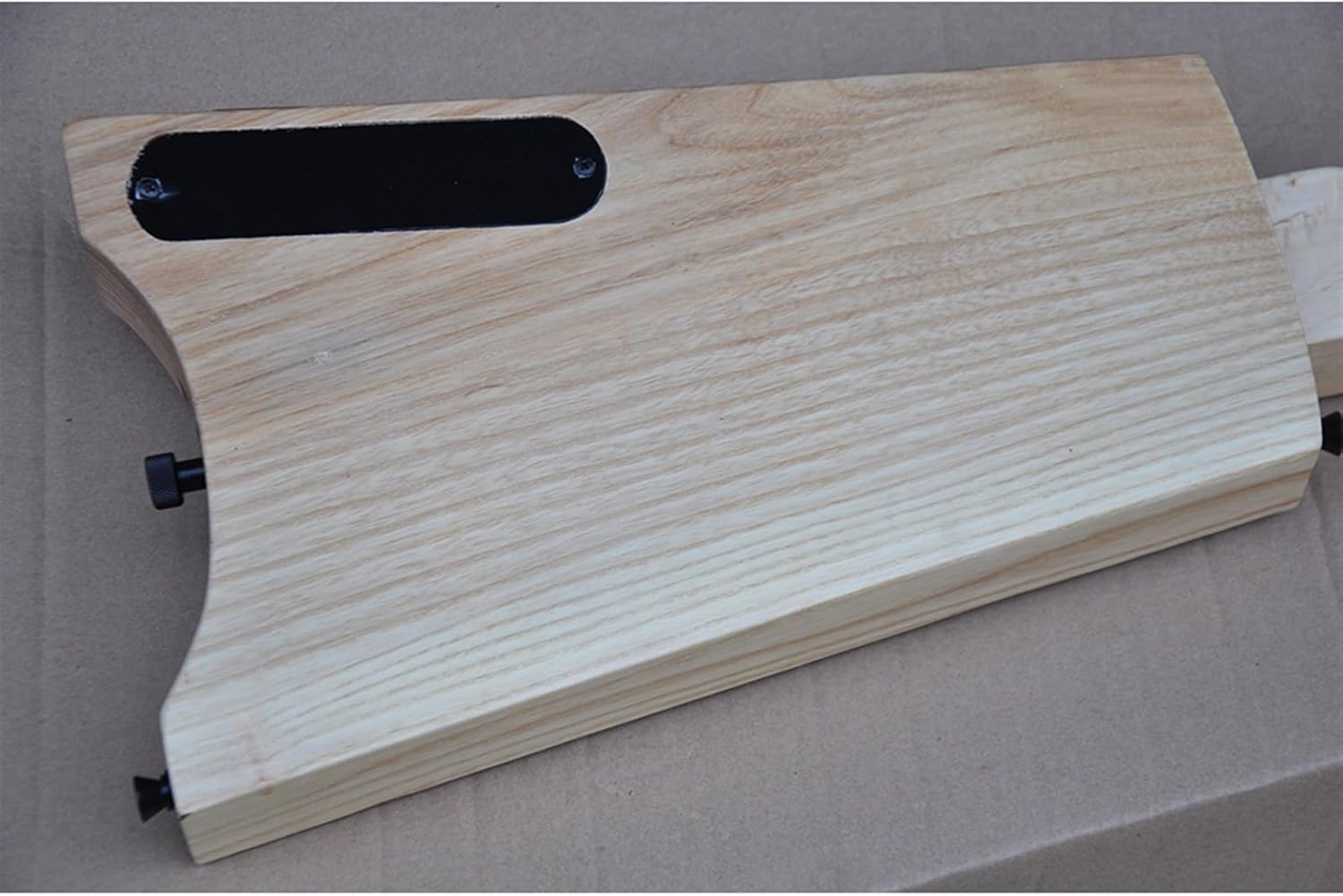 Natural Headless 24 Frets Electric Guitar with Humbuckers Pickups Maple Fretboard Last 4 Frets Scalloped Professional Headless Guitar