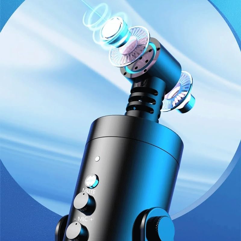USB Microphone for Gaming Recording Streaming Podcasting Computer Condenser Mic with Phone Adapter (D As Shown) (D As Shown)