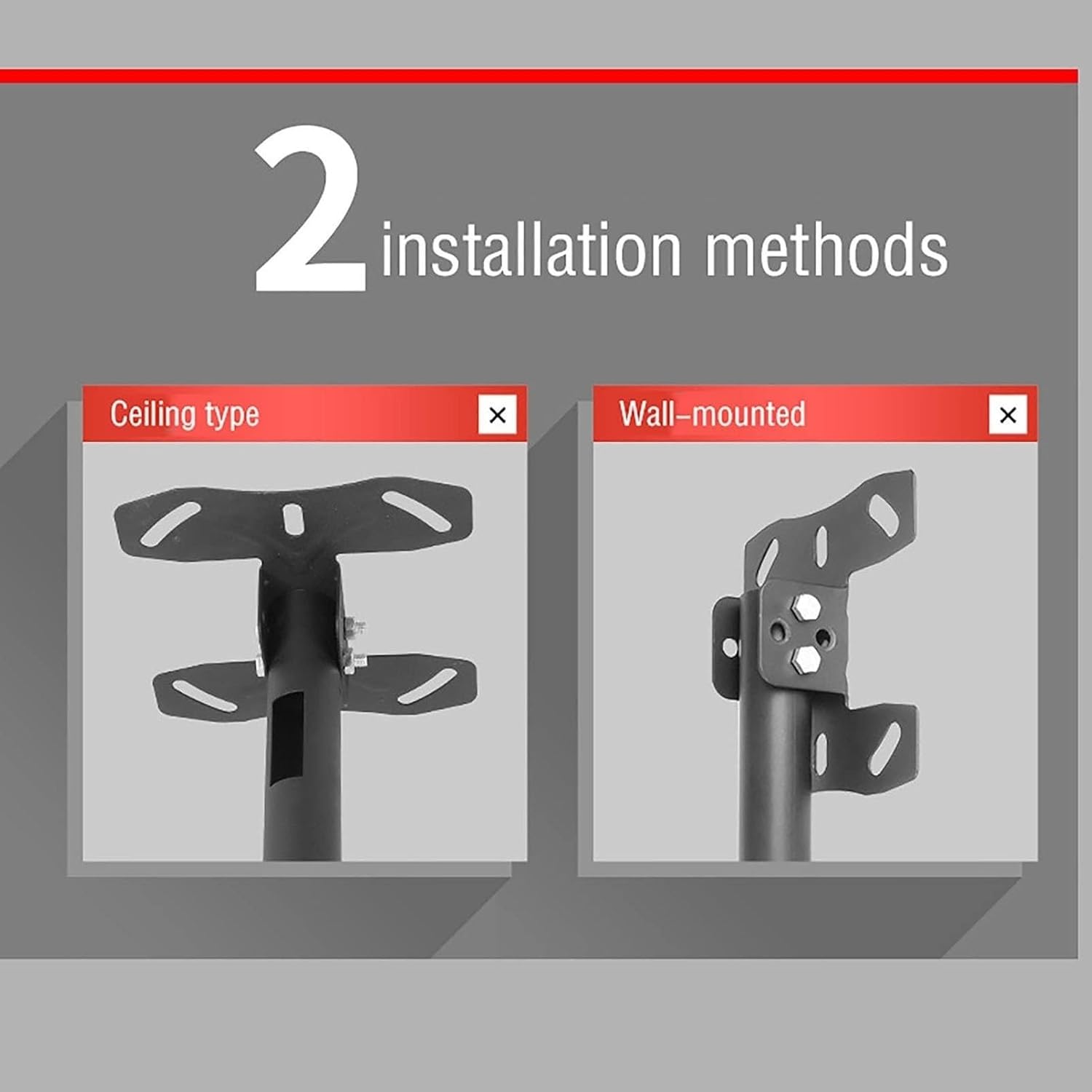 Universal TV Wall Mount Bracket - 2-Sided Ceiling Mount for TVs 20-32 Inches - Adjustable Tilt & Rotate - Sturdy Design for Enhanced Viewing Experience