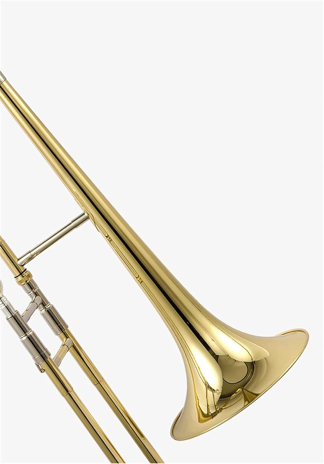 Standard Trombone Tenor Trombone B Flat Lacquered Gold Nickel Plated Brass with Wooden Box Valve Trombone