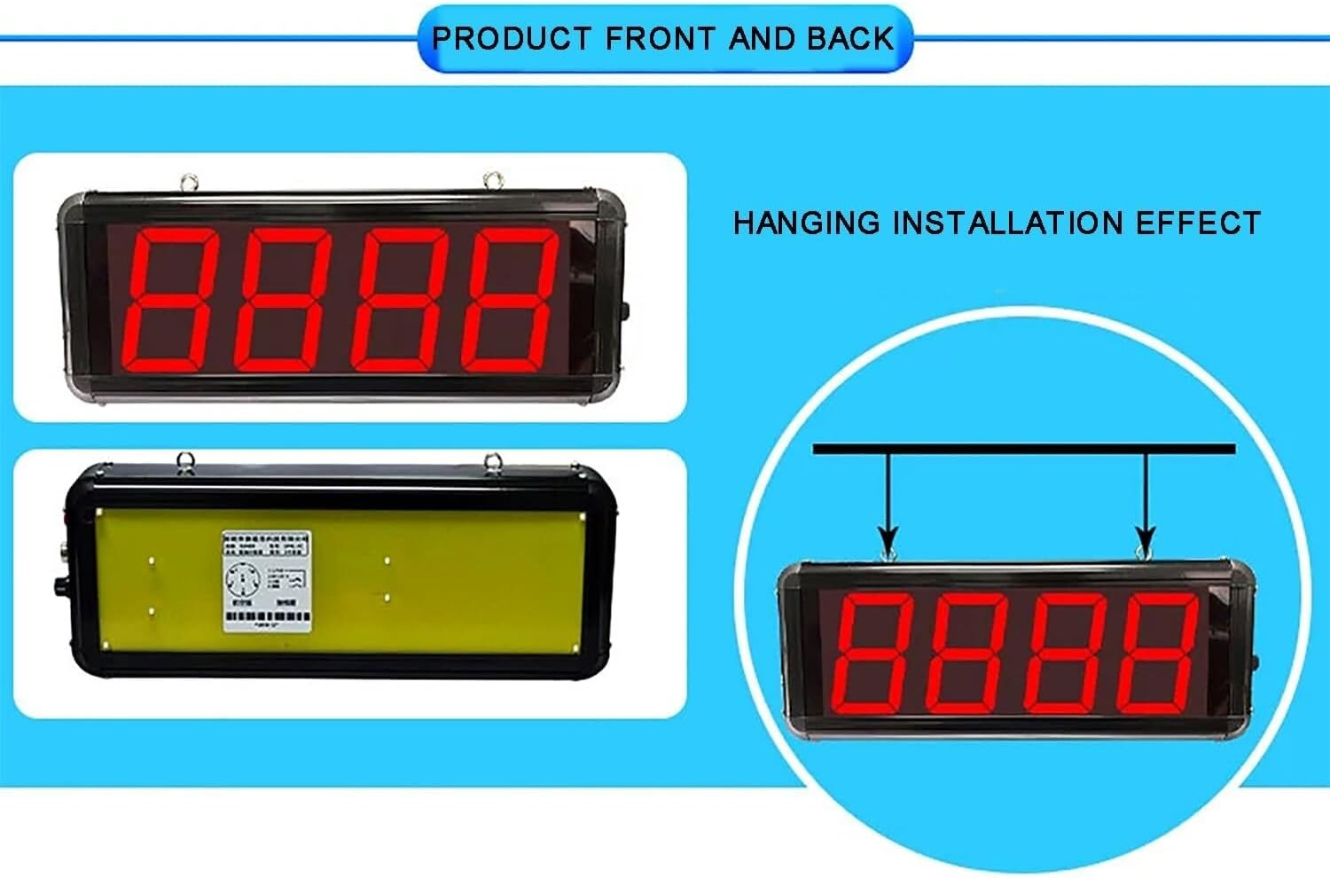 Production Line Counting Screen, Foot Pedal Red Display Digital Counter 0-9999 4 Digits, for Factories, Assembly Lines, Airports, and Stations, Breeding Farm, Conveyor Belt
