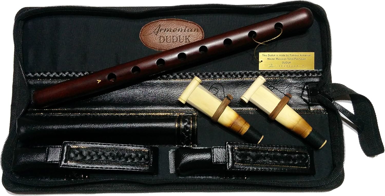 Armenian Duduk, Professional Musical Instrument, Handmade from Armenian Apricot Wood, 2 Professional Reeds, Eco-Leather Case, Made in Armenia, Flute, Oboe, Balaban, Woodwind