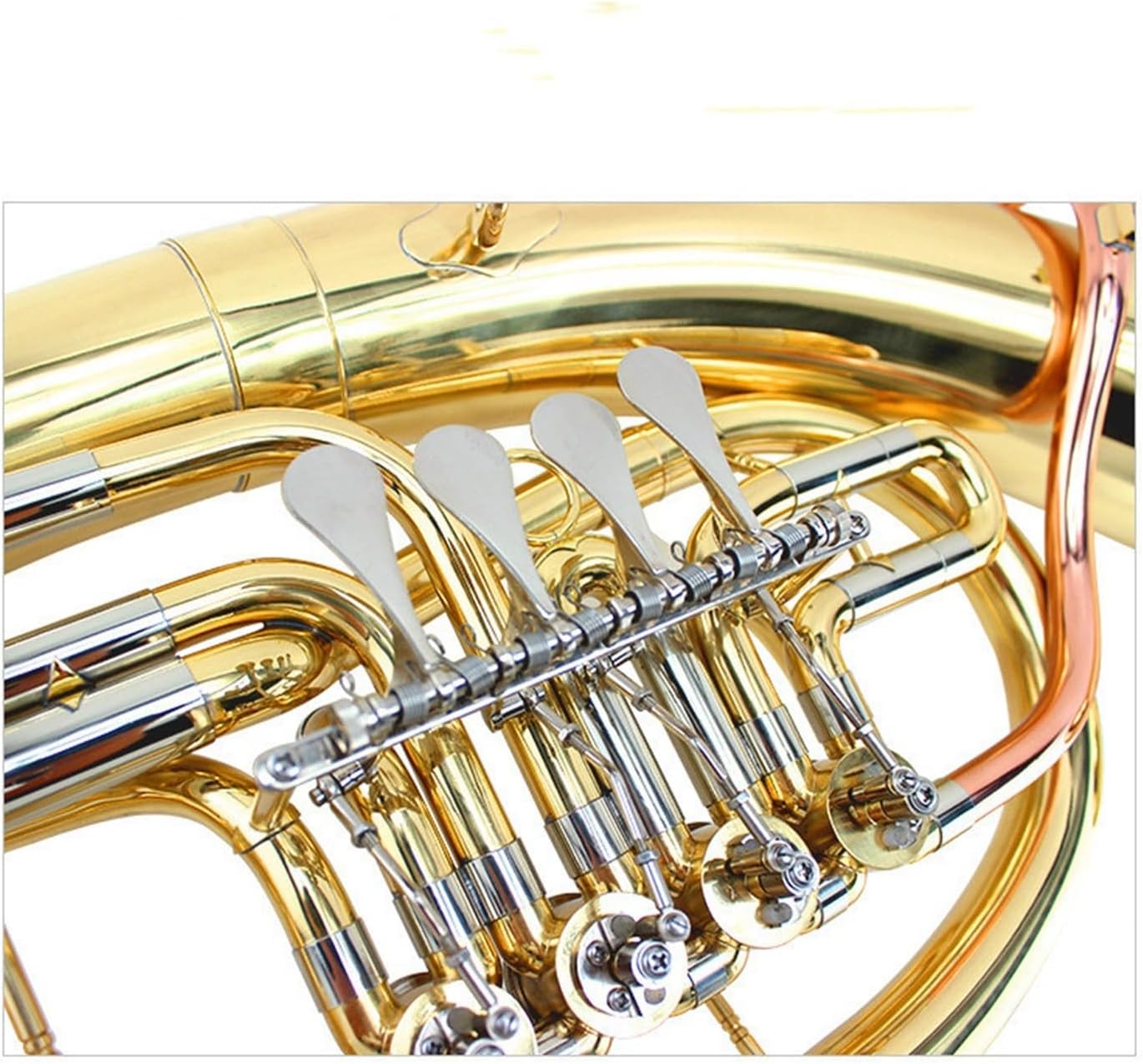 Beginner euphonium 4 Flat Keys B Flat Bass Horn Four Flat Keys Large Horn Phosphor Bronze Brass White