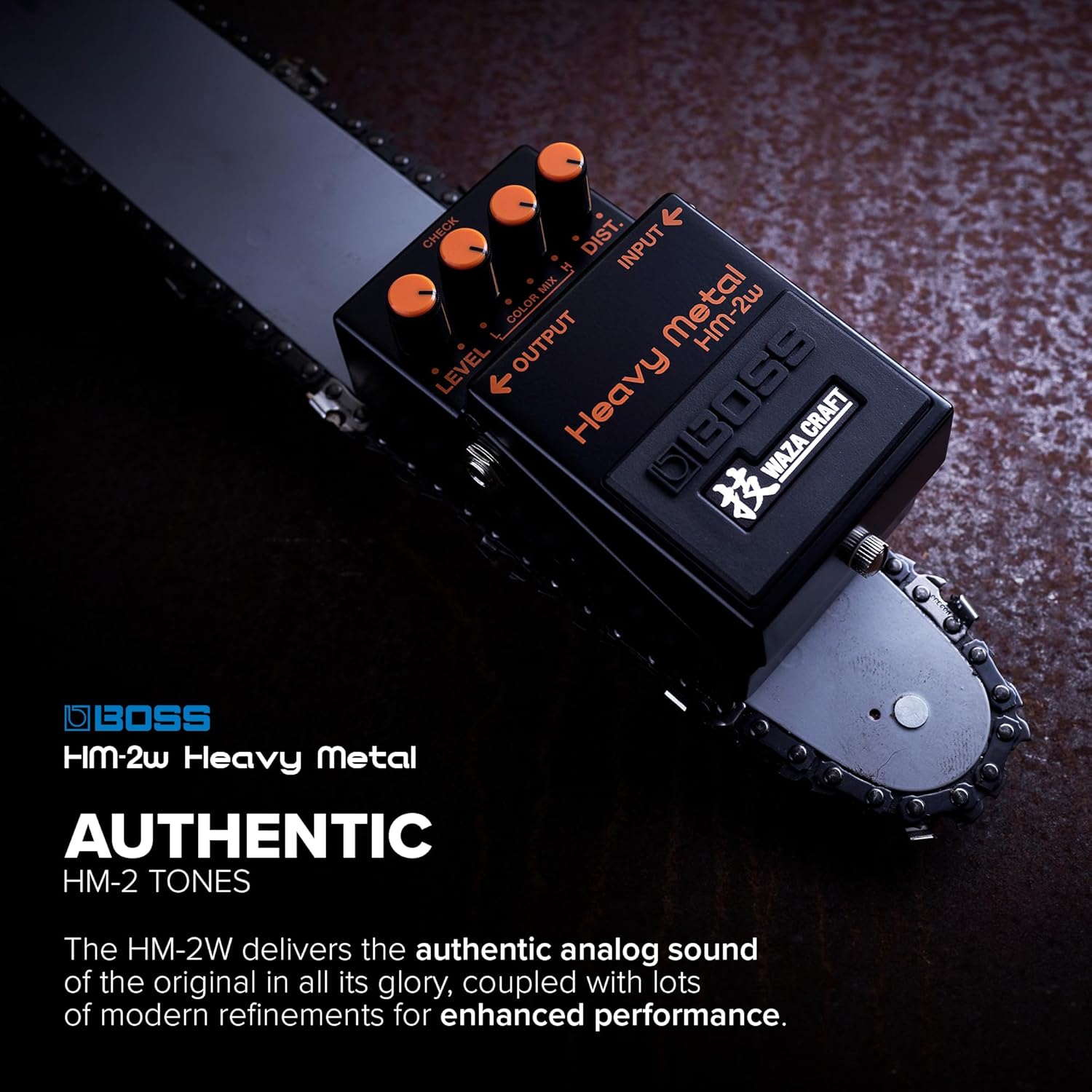 BOSS HM-2W Heavy Metal Guitar Effects Pedal | Legendary Chainsaw Tone of Swedish Death Metal | Waza Craft Edition | Standard HM-2 Mode and More Aggressive Custom Mode