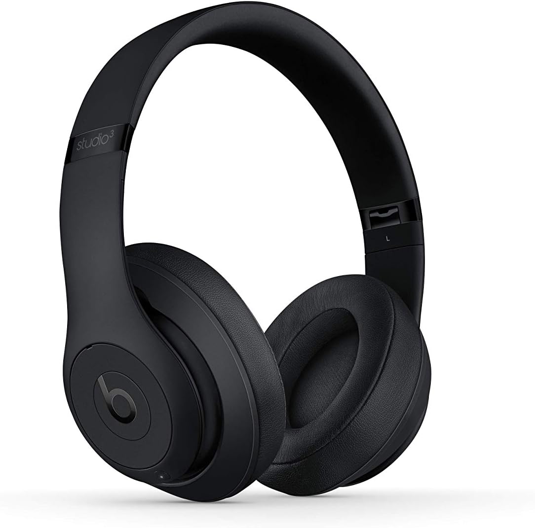 Beats Studio3 Wireless Noise Cancelling Over-Ear Headphones - Apple W1 Headphone Chip, Class 1 Bluetooth, Active Noise Cancelling, 22 Hours of Listening Time - Matte Black (Previous Model)