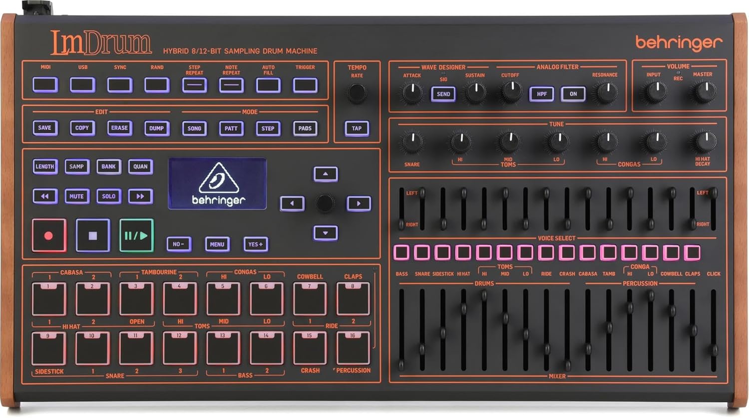 Behringer LmDrum Hybrid Sampling Drum Machine