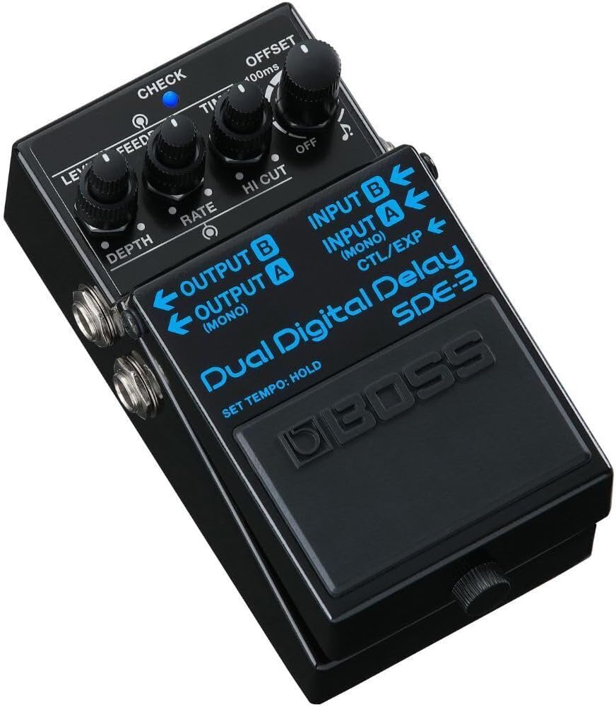 BOSS SDE-3 Dual Digital Delay Pedal | Authentic Sound of the Legendary Roland SDE-300 | Compact Pedal | Versatile Modern Features | Longer Delay | MIDI/IO Connectivity
