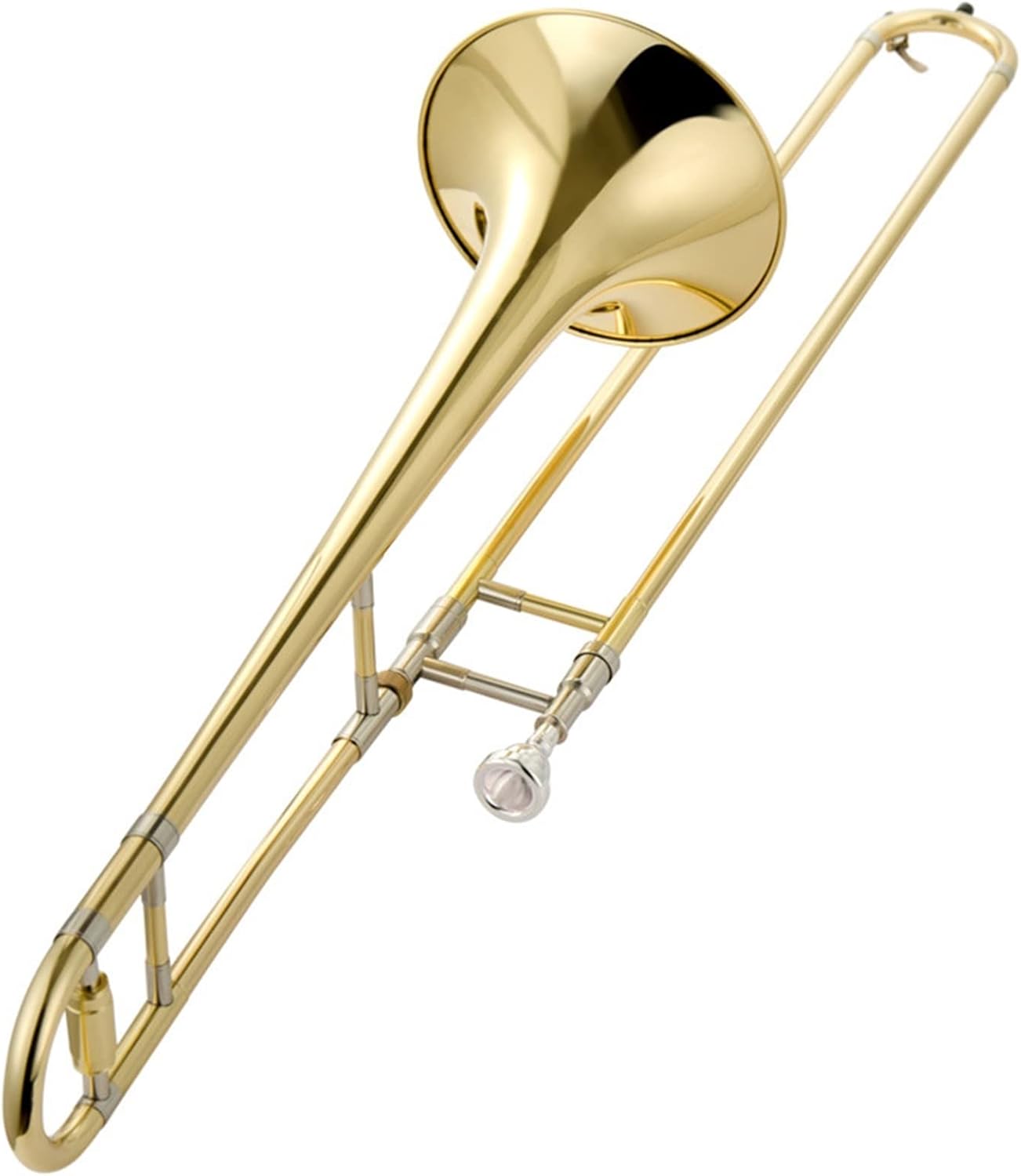 FLFL Student Trombone Alto B Flat Lacquered Gold Trombone for Students and Beginners