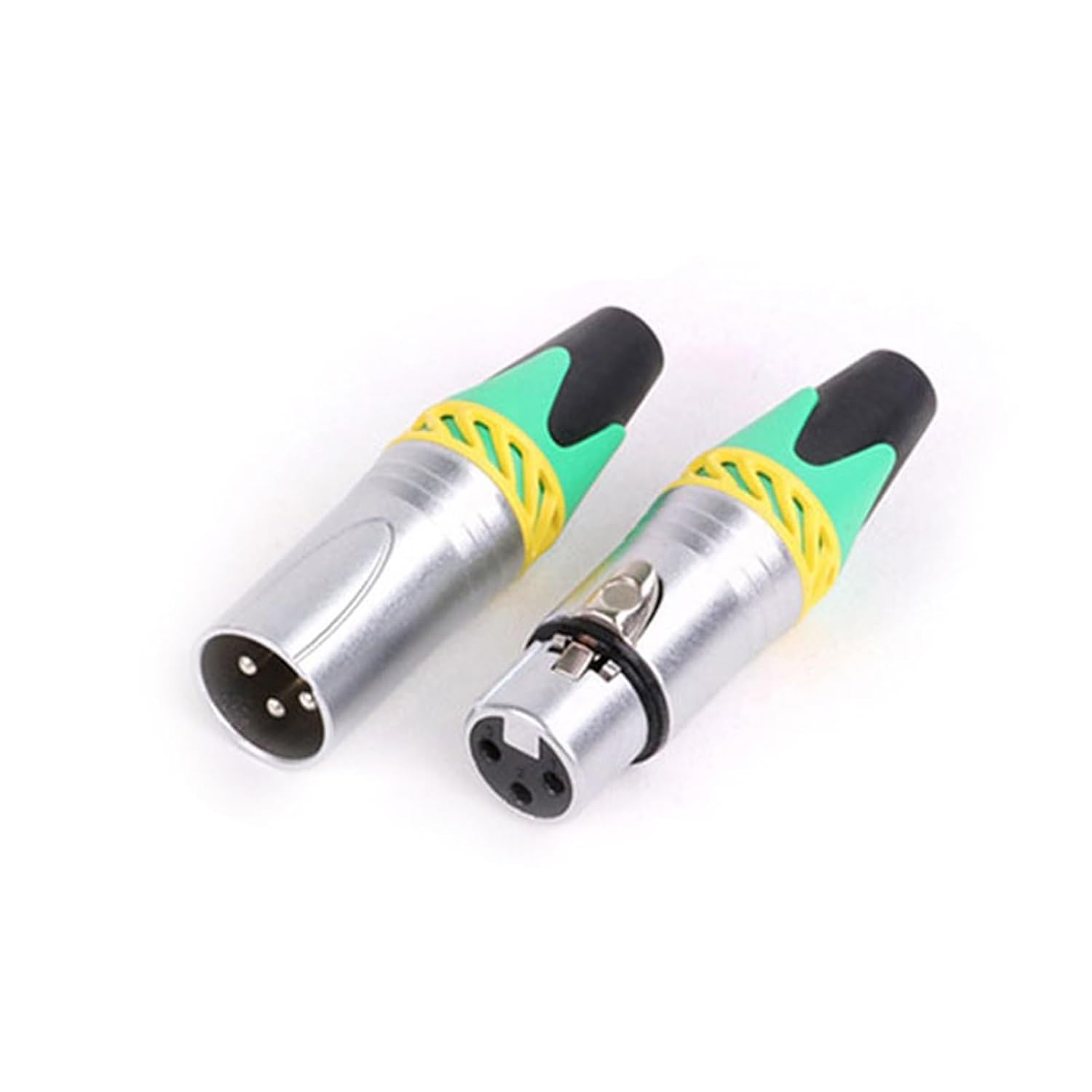 20Pcs/10sets 3Pins XLR Connector Microphone MIC Male Plug&Female Jack Adapter 6 Colors Available Cable Terminal Soldering (Color : 10xM 10xF-Mix)