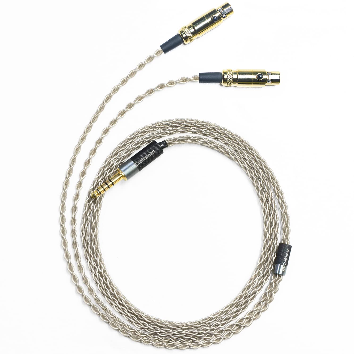 6N Single Crystal Silver Upgrade Headphones Cable 4Pin XLR/2.5mm/4.4mm Balanec Headphone Upgrade Cables for AUDEZE LCX-X LCD-XC LCD2 LCD3 LCD4 MEZE Empyrean MEZE Elite (4.4mm Plug)