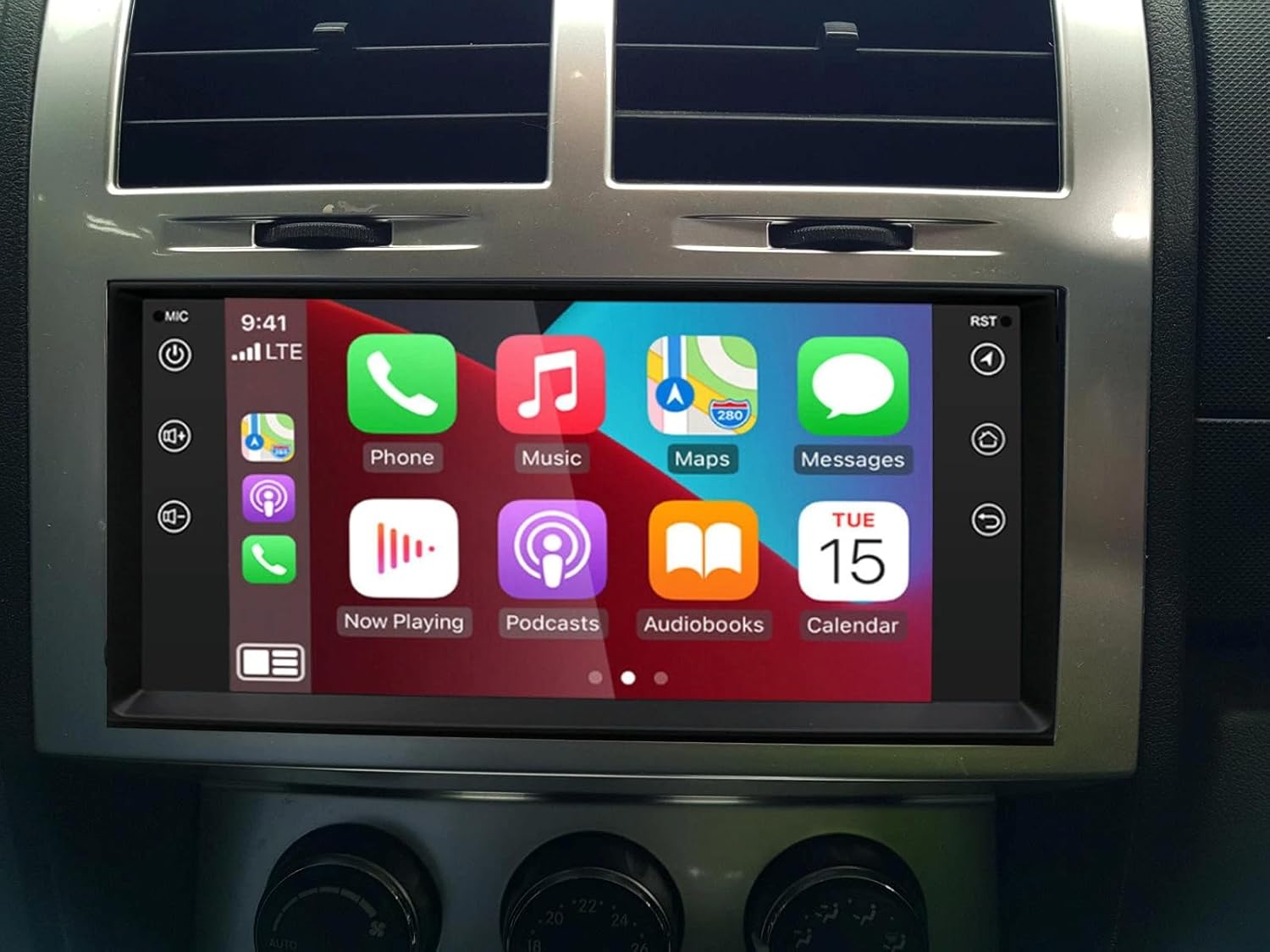 Car Radio Bluetooth for 2009 Chrysler Voyager, 7 Inch Car Stereo Upgrade 4G+64G with Wireless CarPlay/Android Auto/Touch Screen/Android 15/GPS Navigation/HD Backup Camera IPS Touchscreen SWC FM Mic