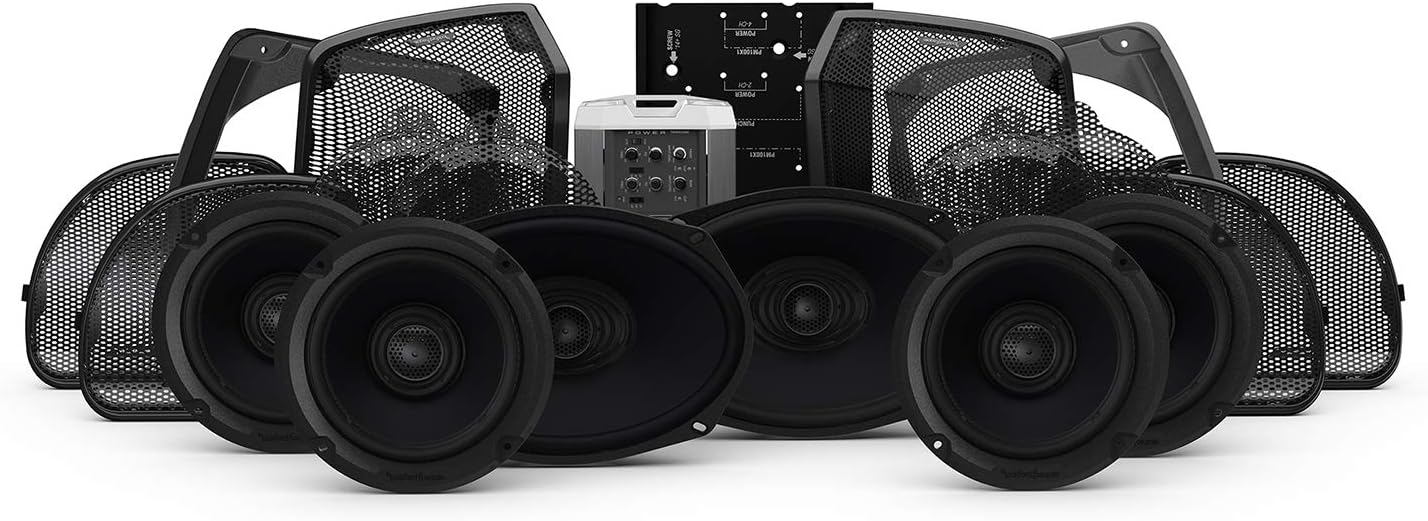 Rockford Fosgate HD14U-STAGE3 Six Speakers & Amplifier Kit for 2014+ Harley-Davidson Road Glide Ultra & Street Glide Ultra