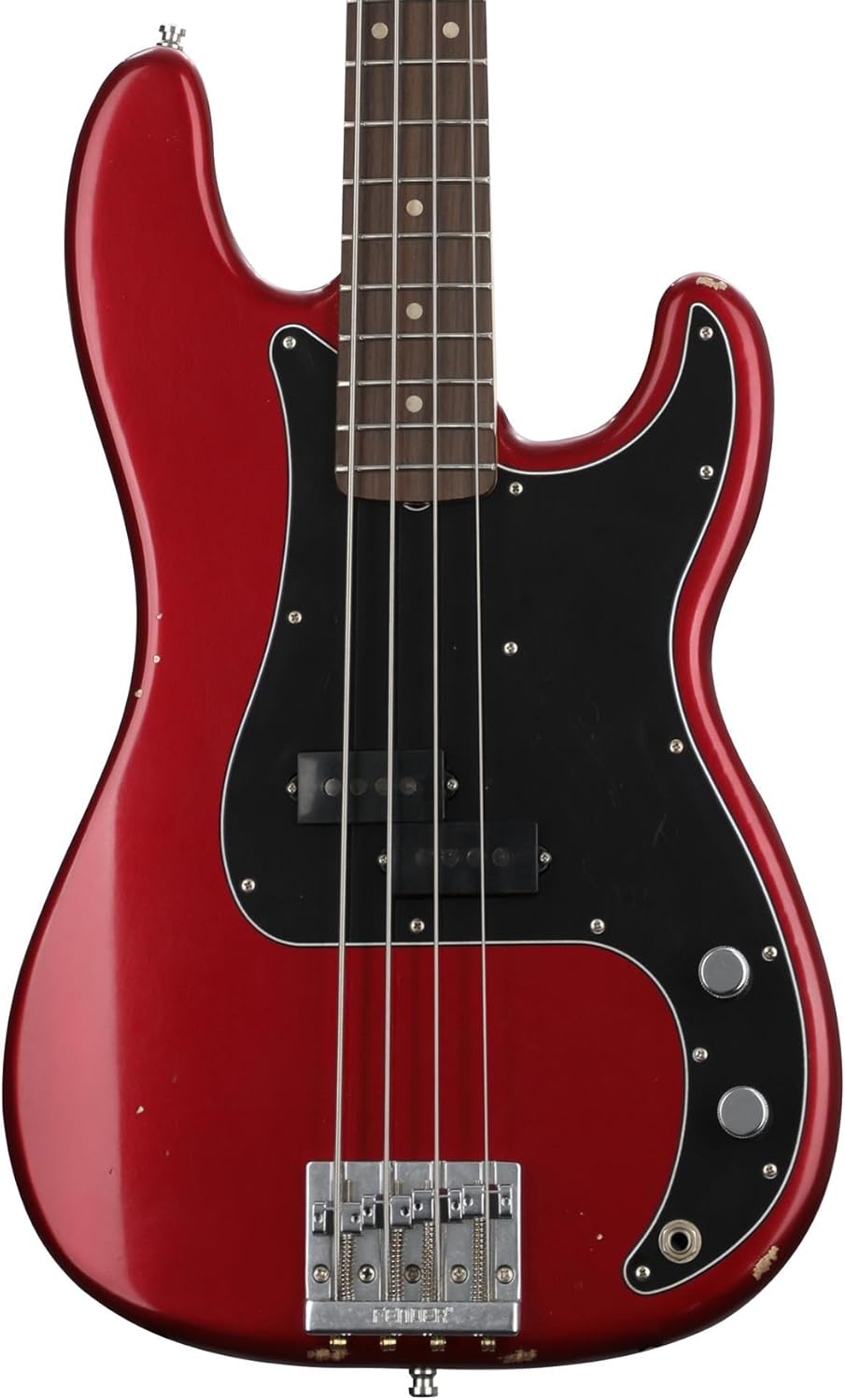 Fender Nate Mendel Precision Electric Bass Guitar, Candy Apple Red, 142500309