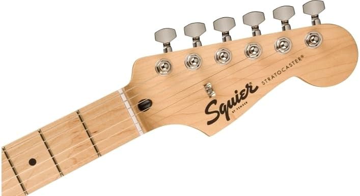 Squier by Fender Limited Edition Sonic® Stratocaster® Electric Guitar, Maple Fingerboard, White Pickguard, Tahitian Coral