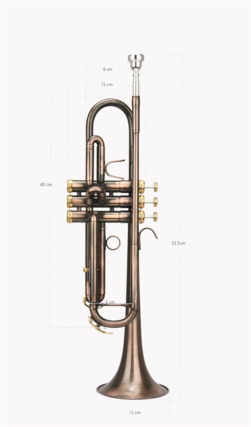 Antique Trumpet Instrument B Flat Wind Trumpet Trumpets Beginner Trumpet Set