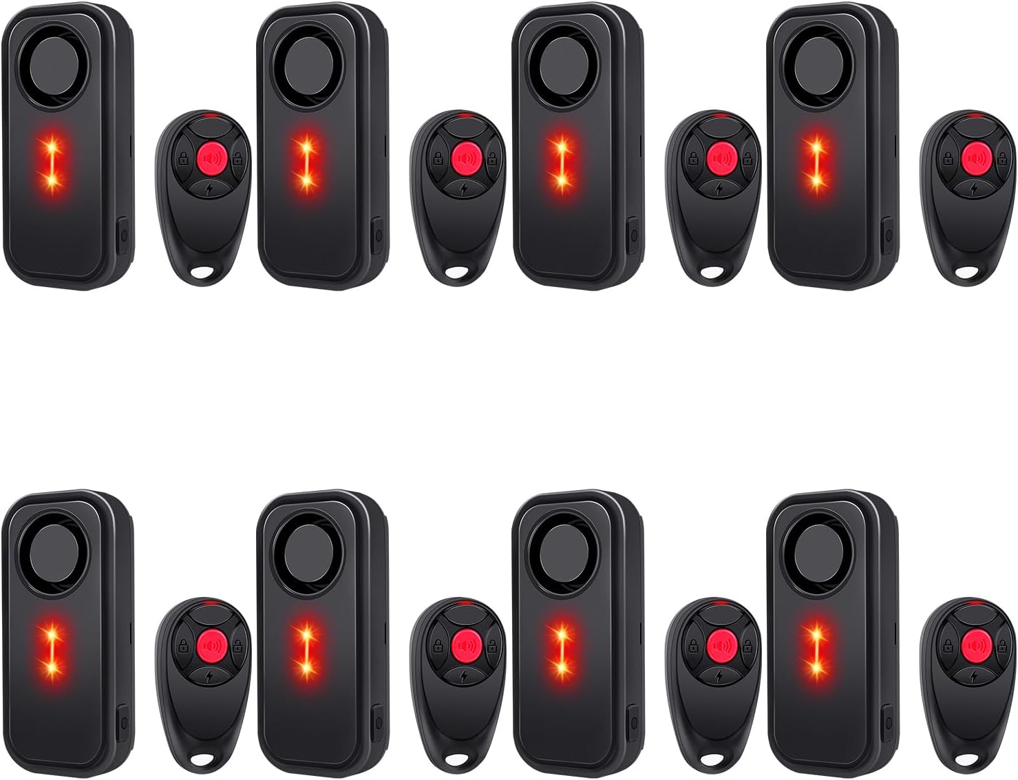 Car Alarm System,113dB Security Alarm with Motion Sensor,Anti-Theft Vehicle Alarm, Red LED Light,IP66 Waterproof,for Cars,Motorcycles,Trucks（8PK）