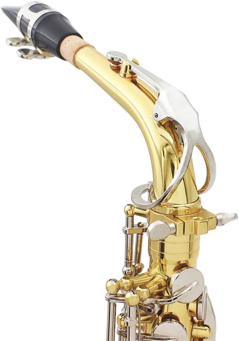 Eb Alto Saxophone Electrophoretic Gold E Flat Sax Musical Woodwind Instrument With Leather Case Mouthpiece Reeds