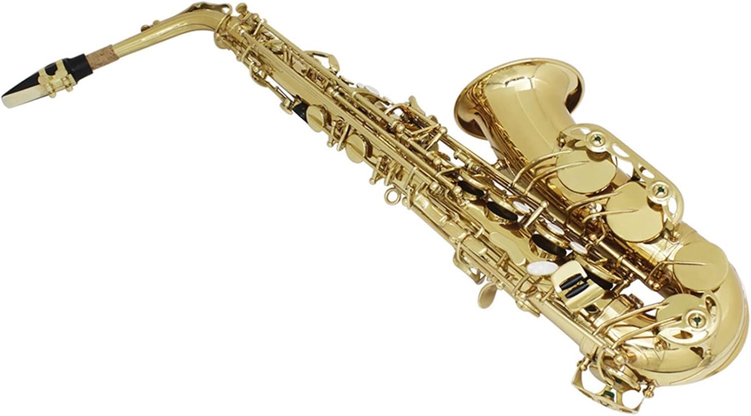 Alto Saxophone EB E Flat Woodwind Instrument Brass Sax with Box & Mouthpiece