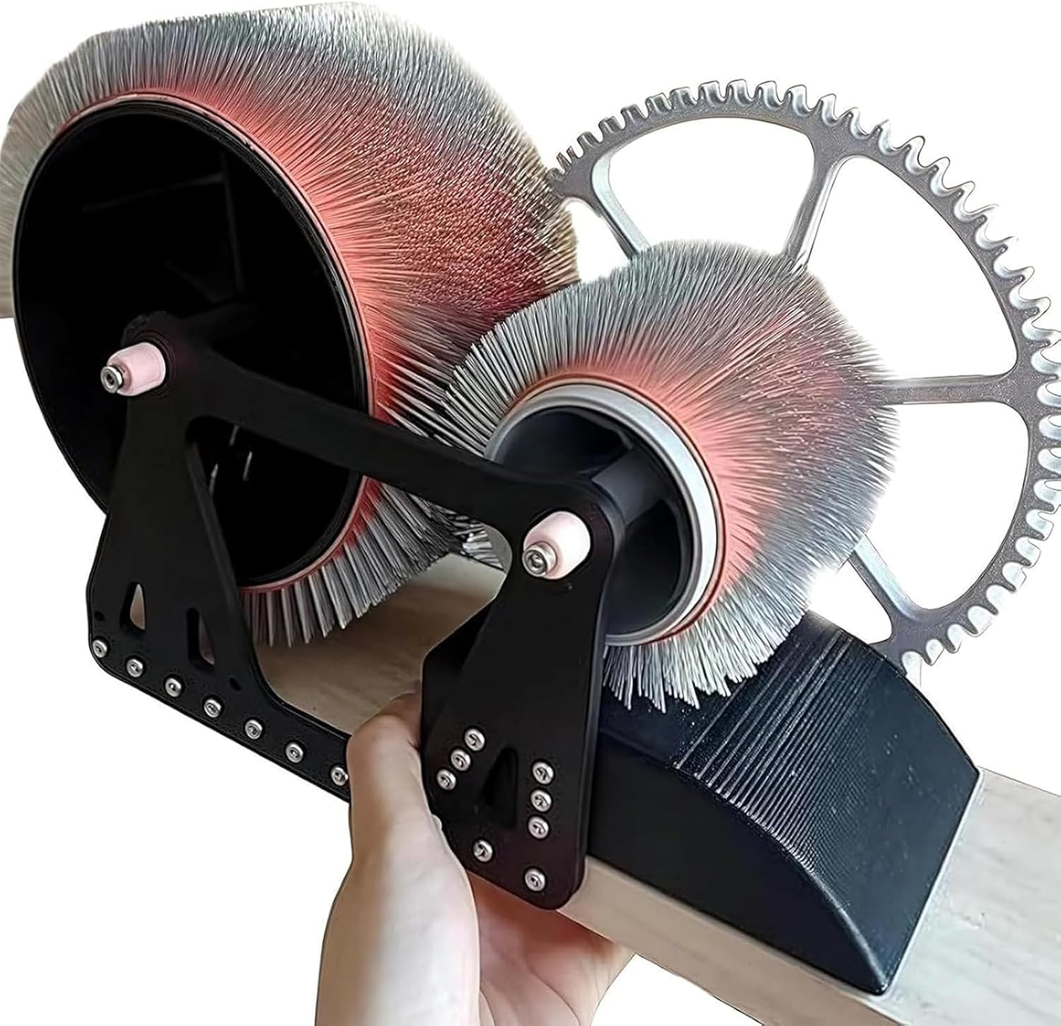 Manual Wool Carding Machine, Wool Felt Drum Carder for DIY Craft, Fast Color Mixing/Combing/Spinning, Ideal for Carding Fibers and Making Felt Projects(Black and White)