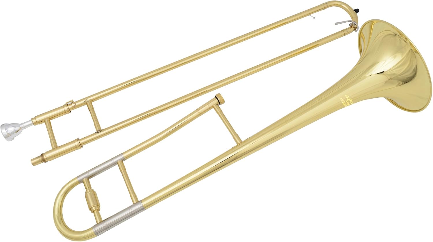 Glory GTD-2 B Flat Brass Trombone with Case & 12C Mouthpiece,Gold Finished,Tenor Trombone