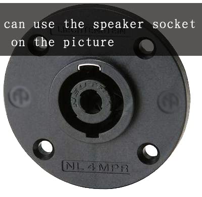 speak on 2Pcs Professional Speakon to 1/4 Inch ts Speaker Cable for pa jack Pair 14 awg Gauge Male Audio port plug Amplifier Connection dj amp Heavy Duty bocina Cord Wire ft with Twist Lock(100 feet)