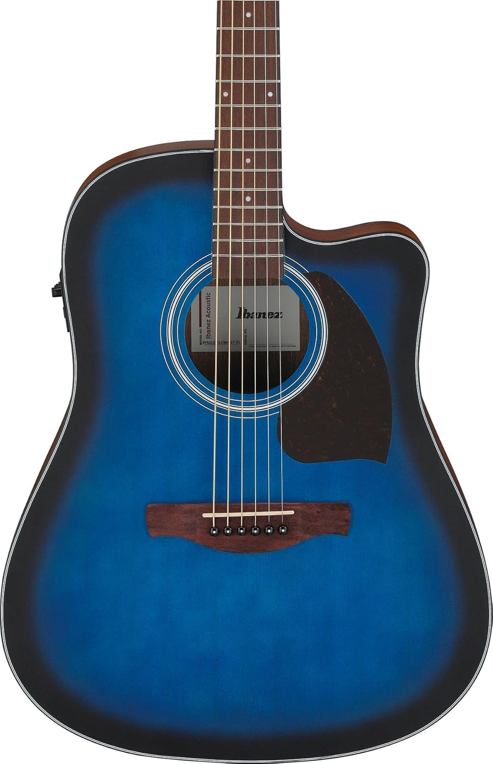 Ibanez PF50CE Acoustic-electric Guitar - Open-pore Trans Blue Sunburst