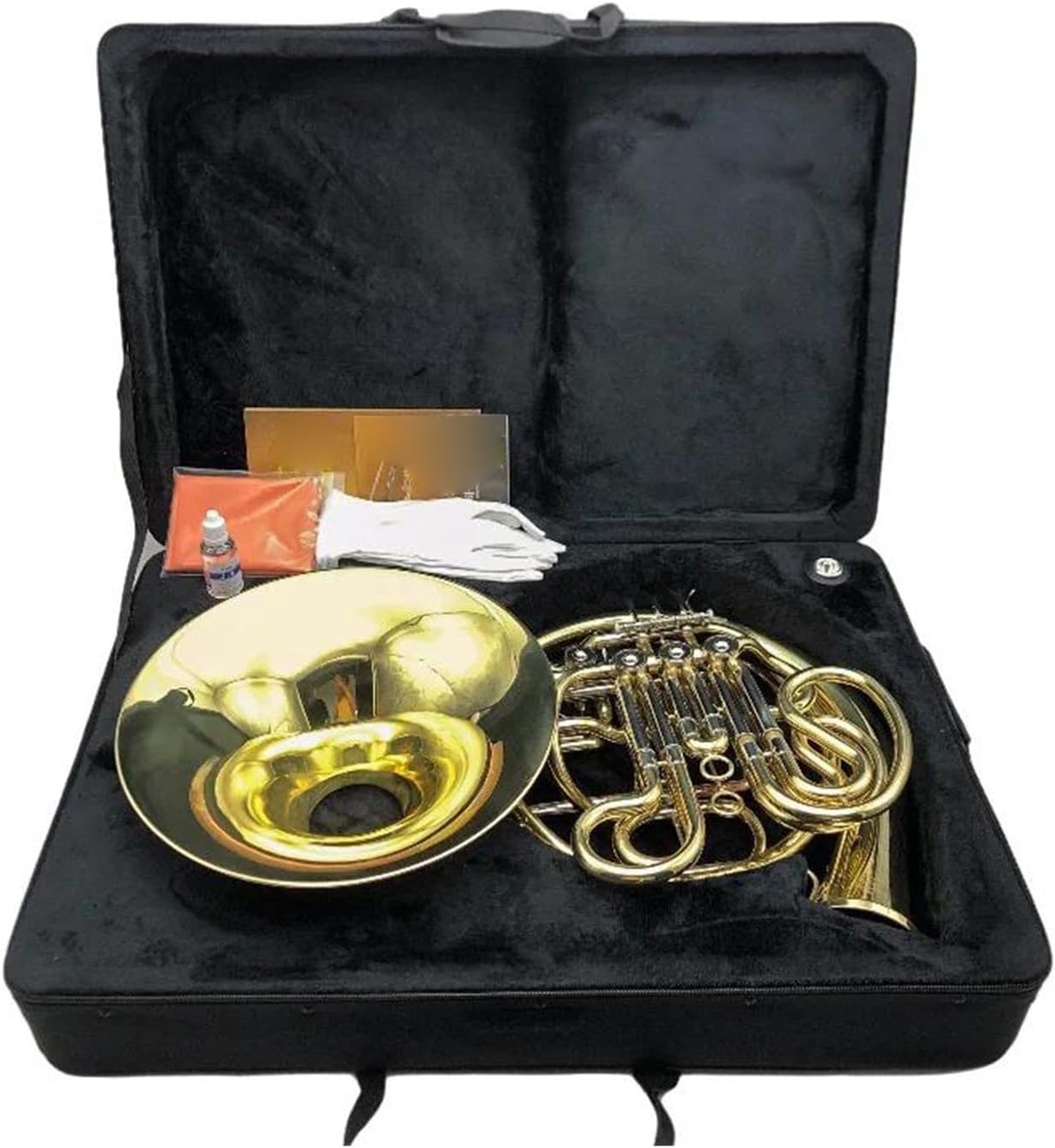 Professional Performance Gold Lacquer Bb 4 Key Double Split French Horn