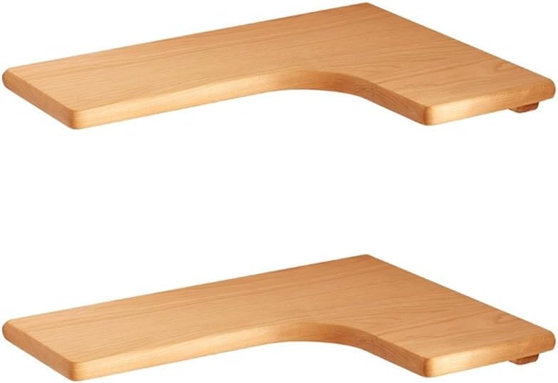YCKEGEW Wooden Corner Shelves on The Desktop,Corner Floating Shelves, L-Style Storage Display Shelves Wall Mount Bookcase Easy Assemble,for Living Room Bedroom Kitchen(Type B,2 Tier)