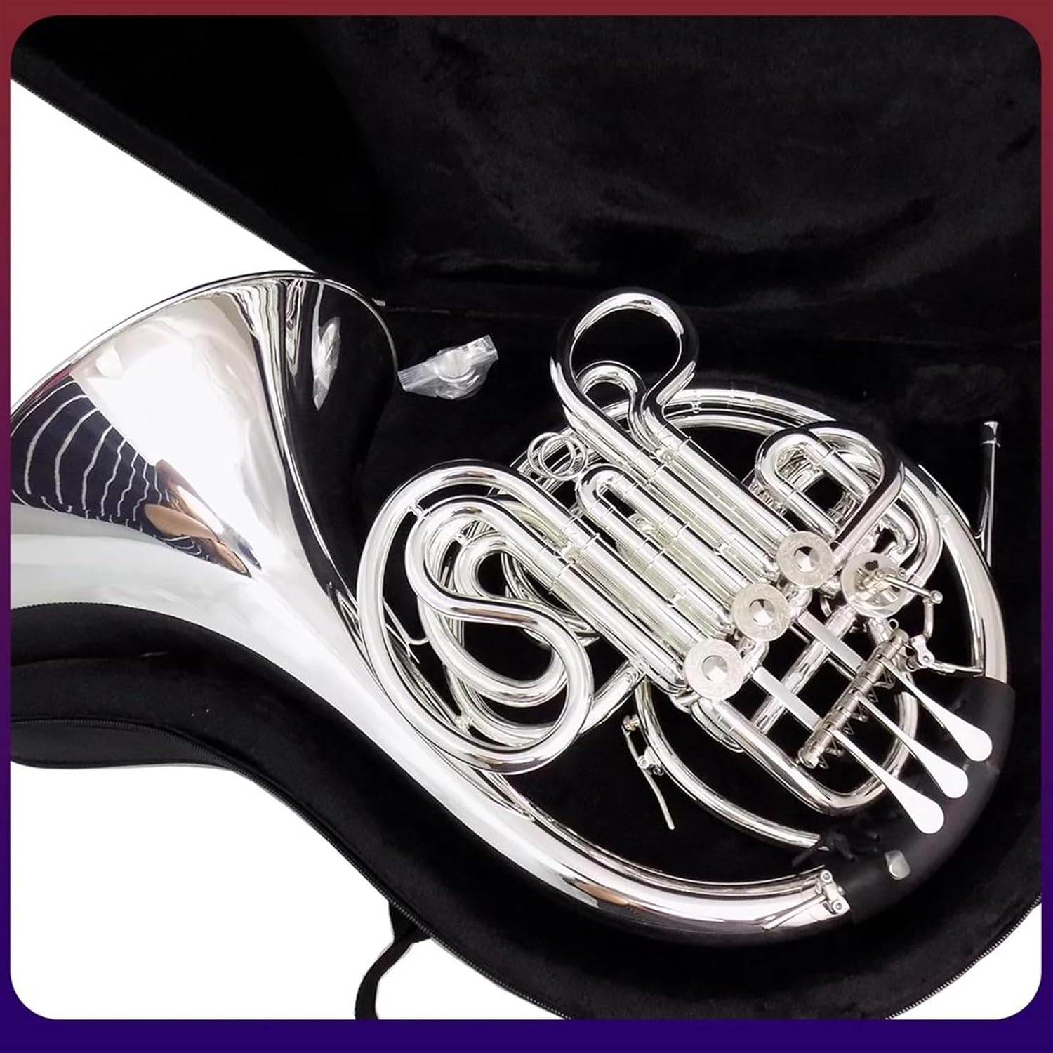 Brass French Horn F/Bb French Horn Musical Instruments Double Horn Silver Plated With Case Mouthpiece