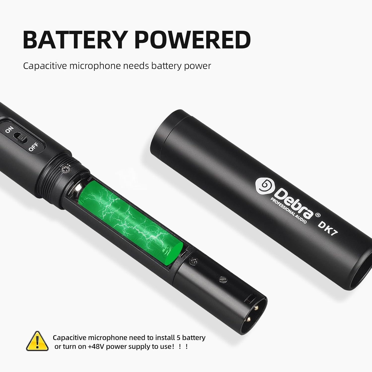 D Debra DK7 Pro 7-Piece Wired Drum Microphone Kit for Performing and Recording Drummers, Includes Mics, Mic Clip with Options for Kick Drums, Snare, Rack/Floor Toms, Congas and Cymbals