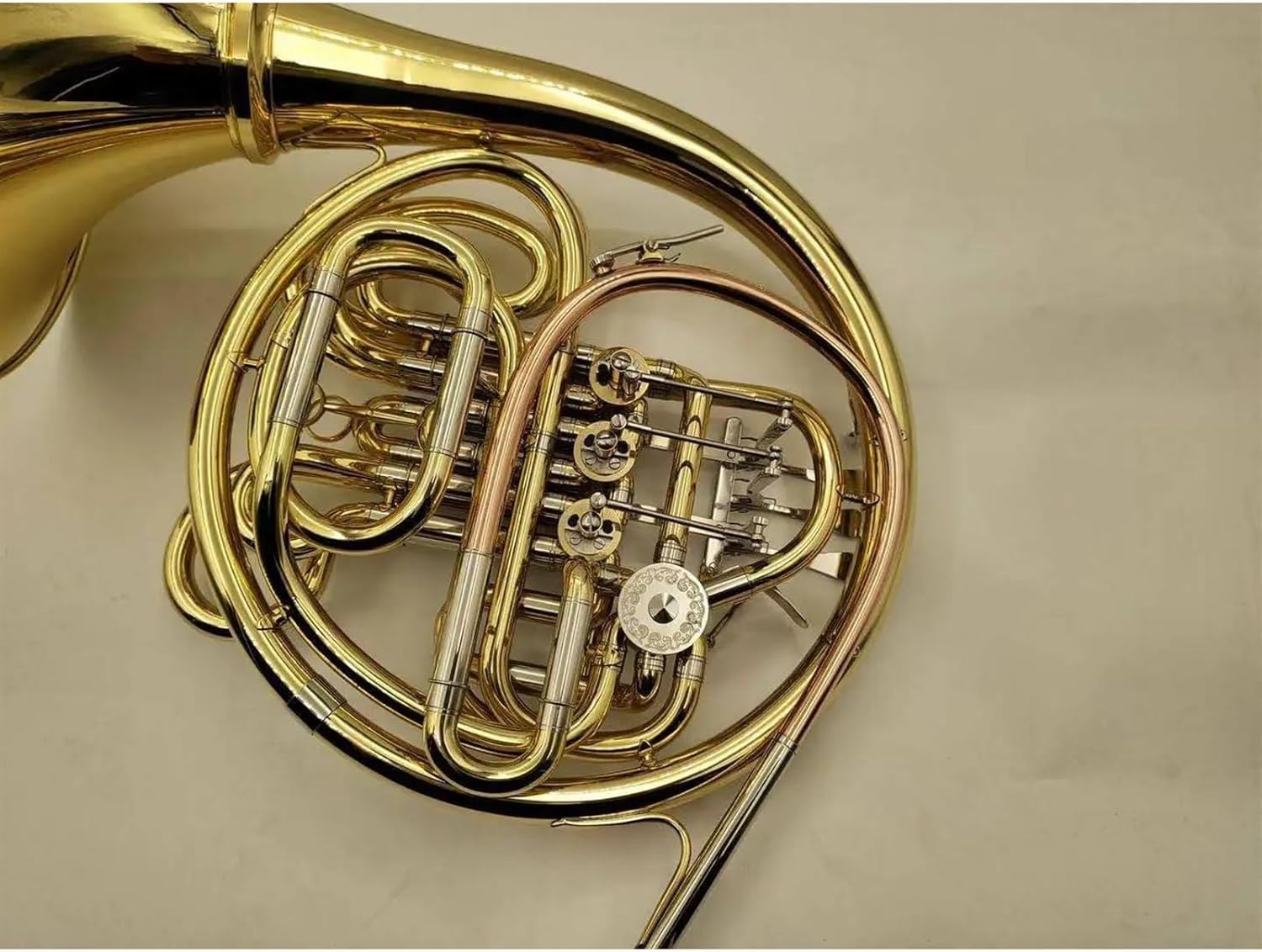 Brass French Horn 4 Keys Bb/F Double French Horn Brass Gold Colour Professional Musical Instrument With Case Well-designed