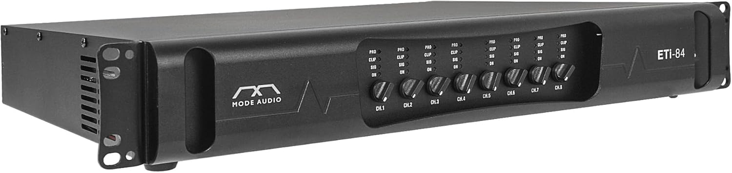 Sound Town MODE Audio Class-D 8-Channel PA/DJ Switching Power Supply Professional Power Amplifier, 8 x 800W RMS at 4Ω, PFC Power, 1.5U Rack Mountable for Meeting Room, Conference, Installation(ETi-84)