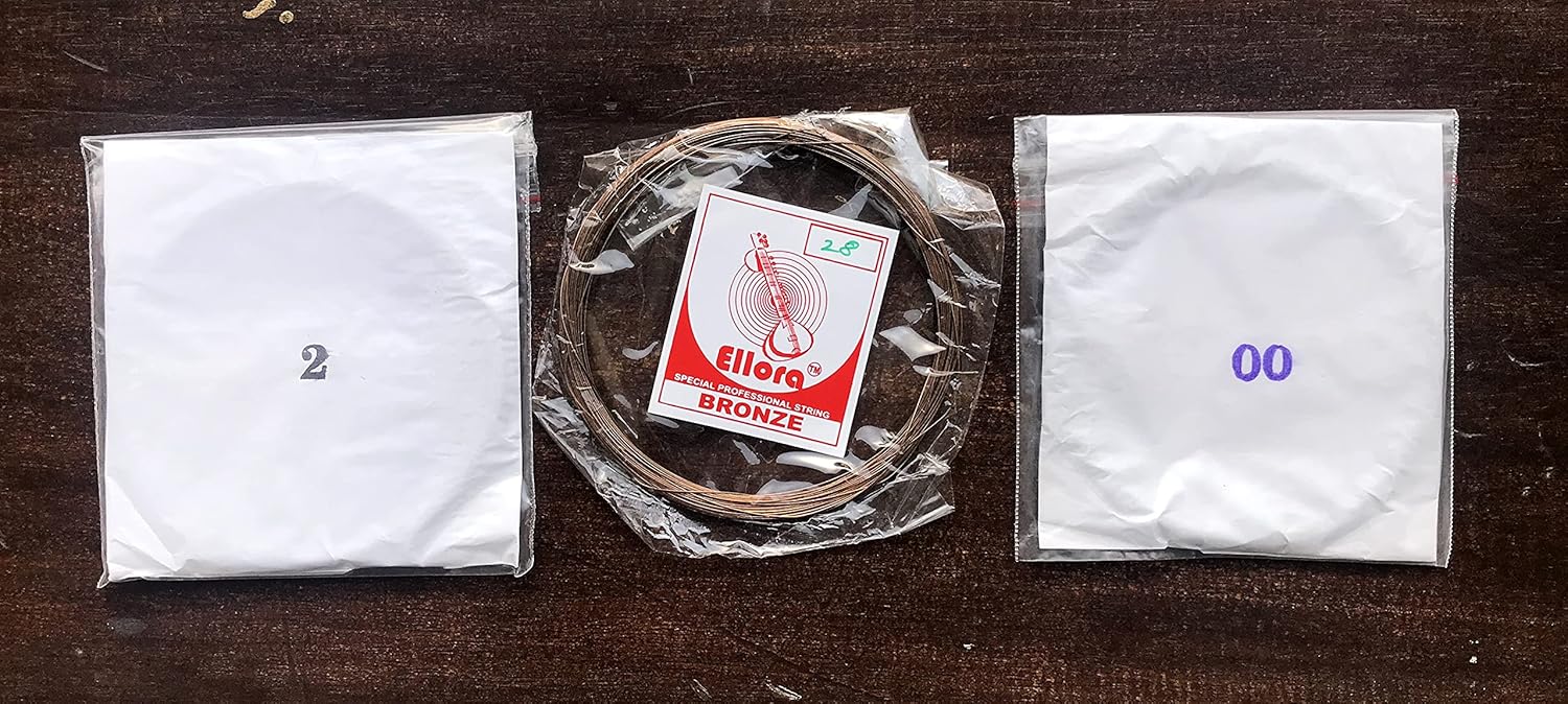 3 Sitar String Coils set for Ravi Shankar Style Sitar Baaj Joda Chikari and Taraf, Medium, sitar-combo-2-00