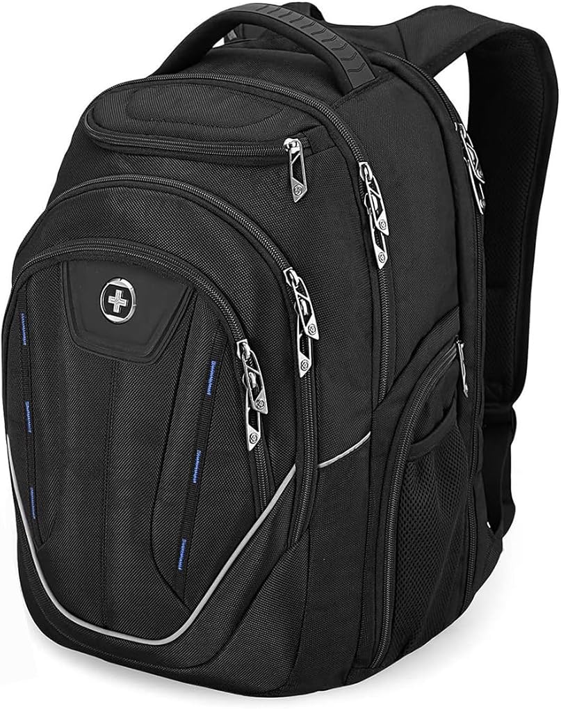 Swissdigital Design TSA Business Laptop Backpack For Men,Travel Backpack With USB Charging Port,College Tech Backpacks With RFID Pockets Presents For Men Fits 15.6 Inch Computer | J16BT-1