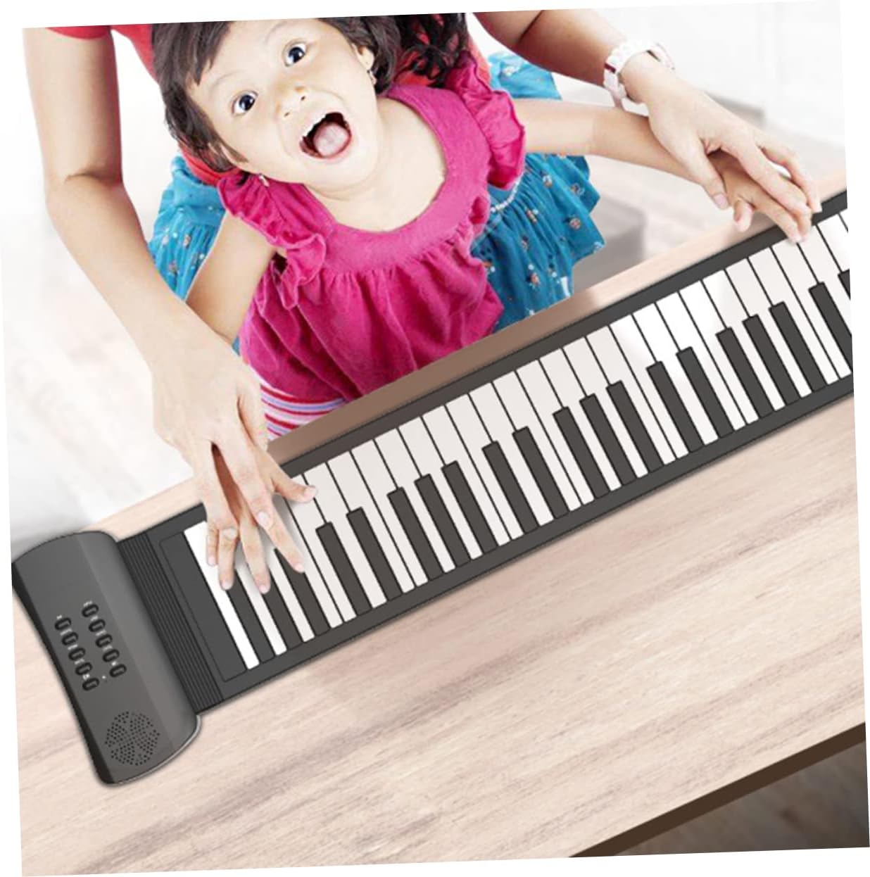 Totority Portable Roll-up Piano with High-fidelity Sound Durable Silicone Material for Beginners Go Musicians Easy to Carry Electronic Keyboard