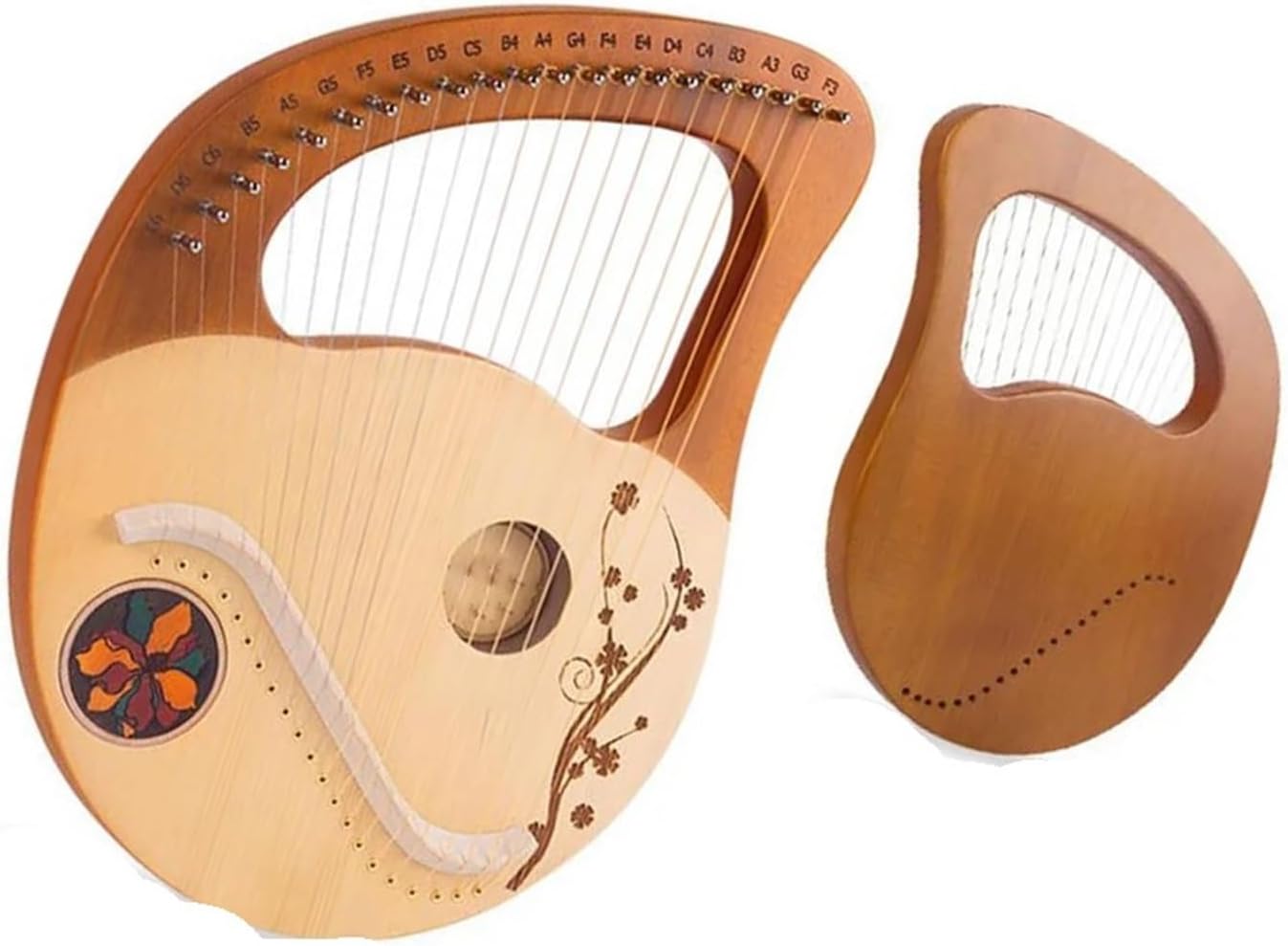 Lyre Harp Set 21 Strings Lyre Harp Mahogany Music Instrument Tuning Wrench With Spare Strings Music Instrument