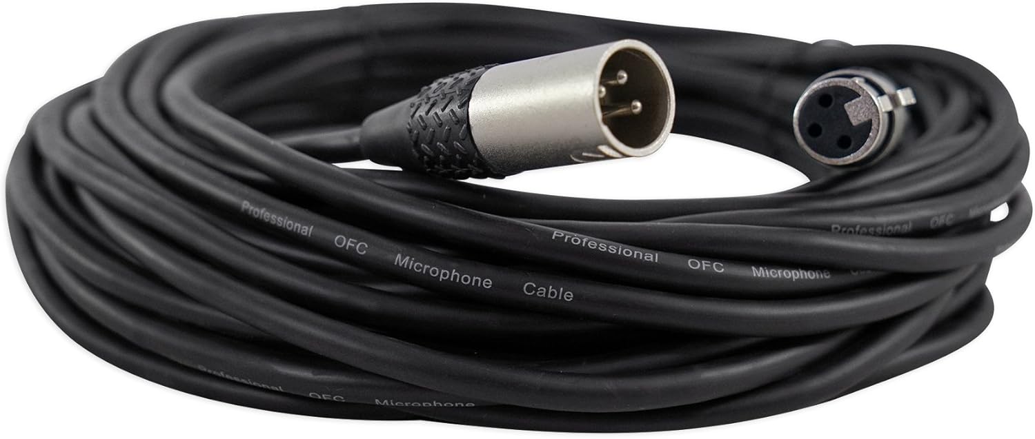 (2) Peavey PV 50' XLR Female to Male Low Z Mic Cables - 100% Copper